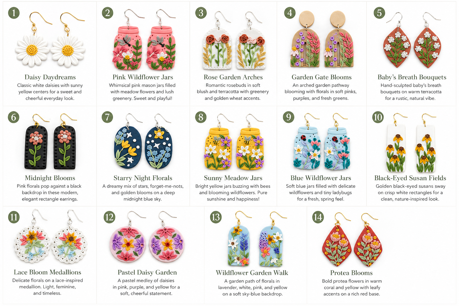 Choose Your Style | Bloom & Brim Handmade Flower Earrings