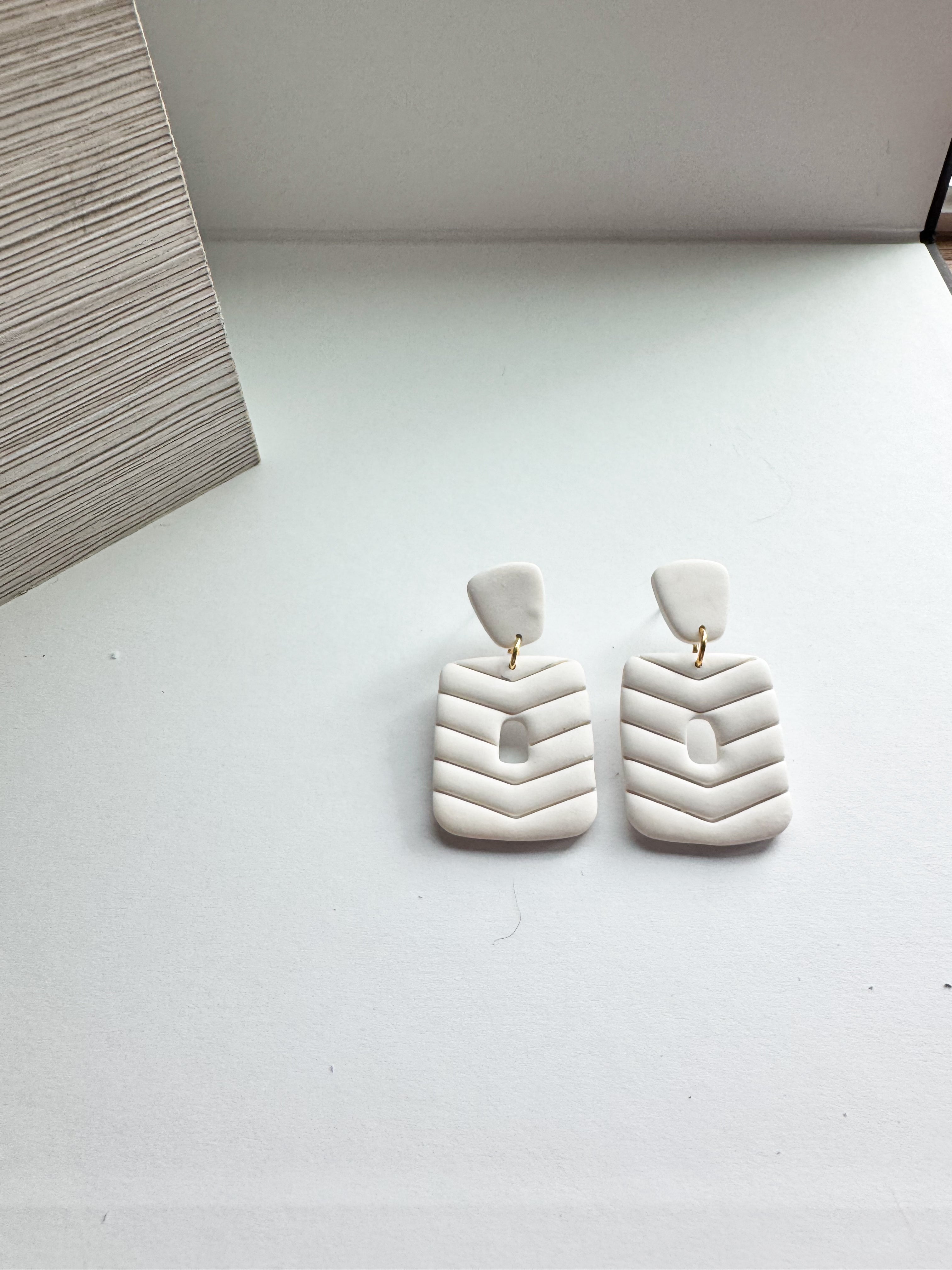 Meadow Steps: Chevron Rectangle Dangles