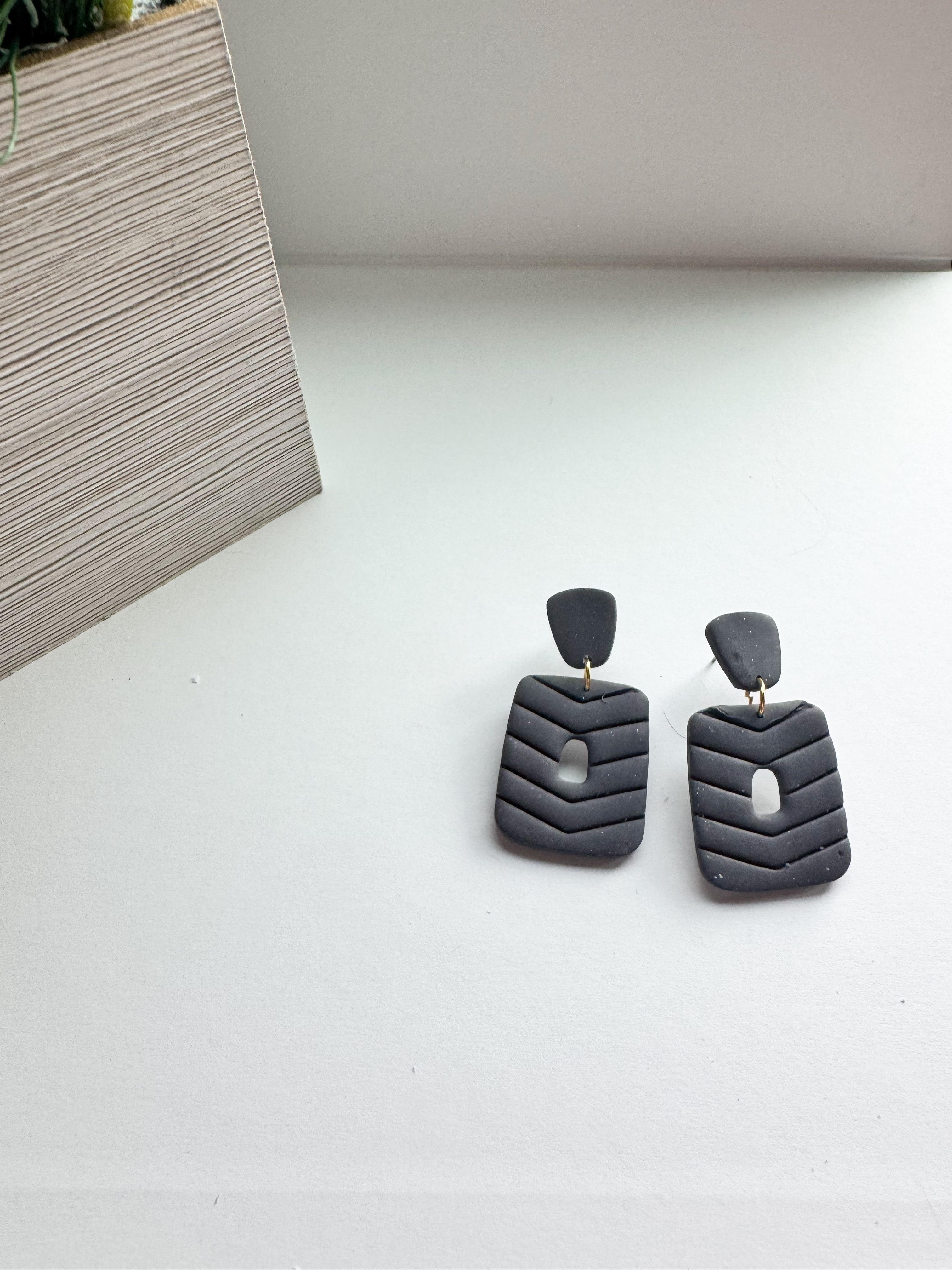 Meadow Steps: Chevron Rectangle Dangles