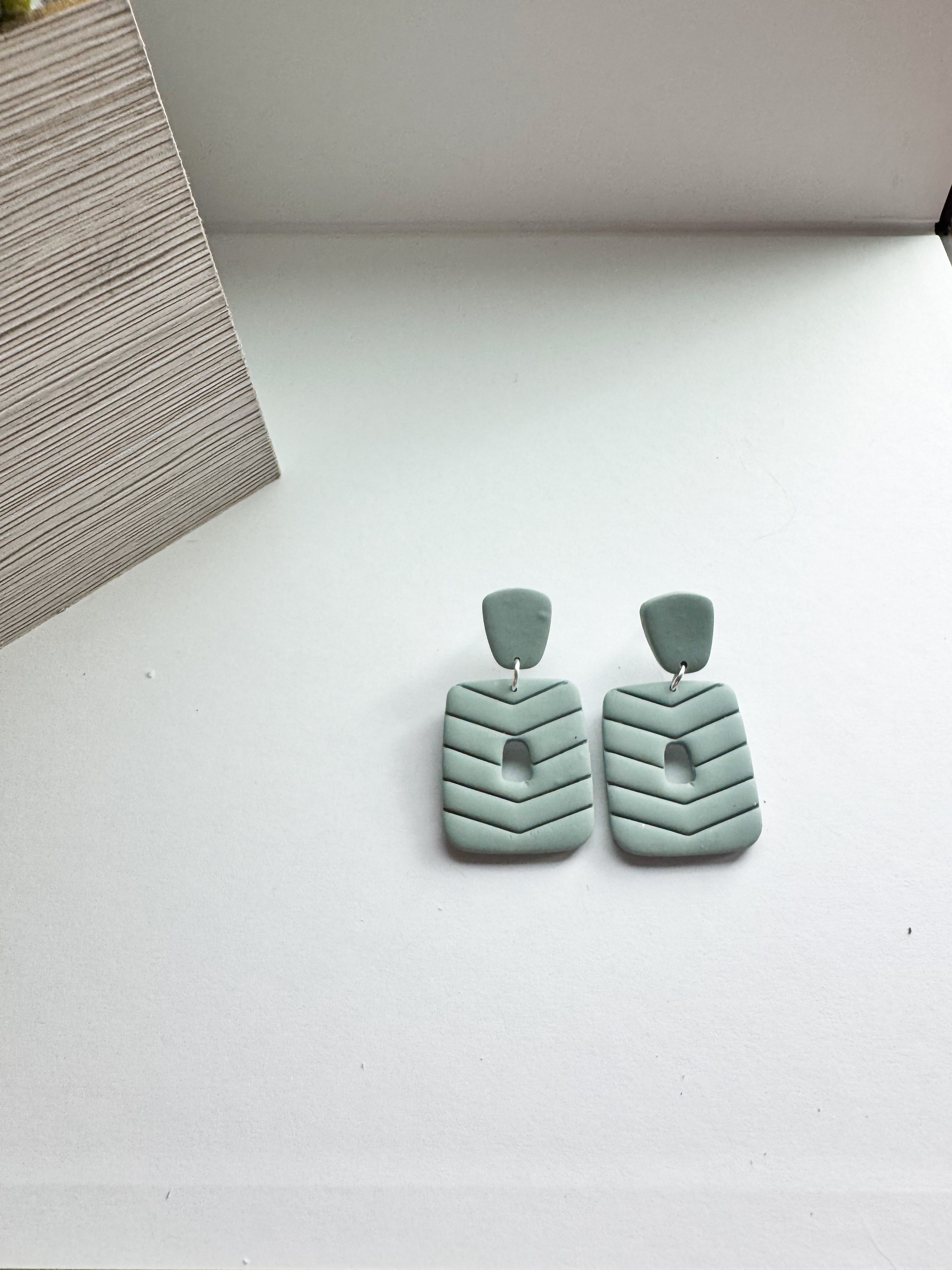 Meadow Steps: Chevron Rectangle Dangles