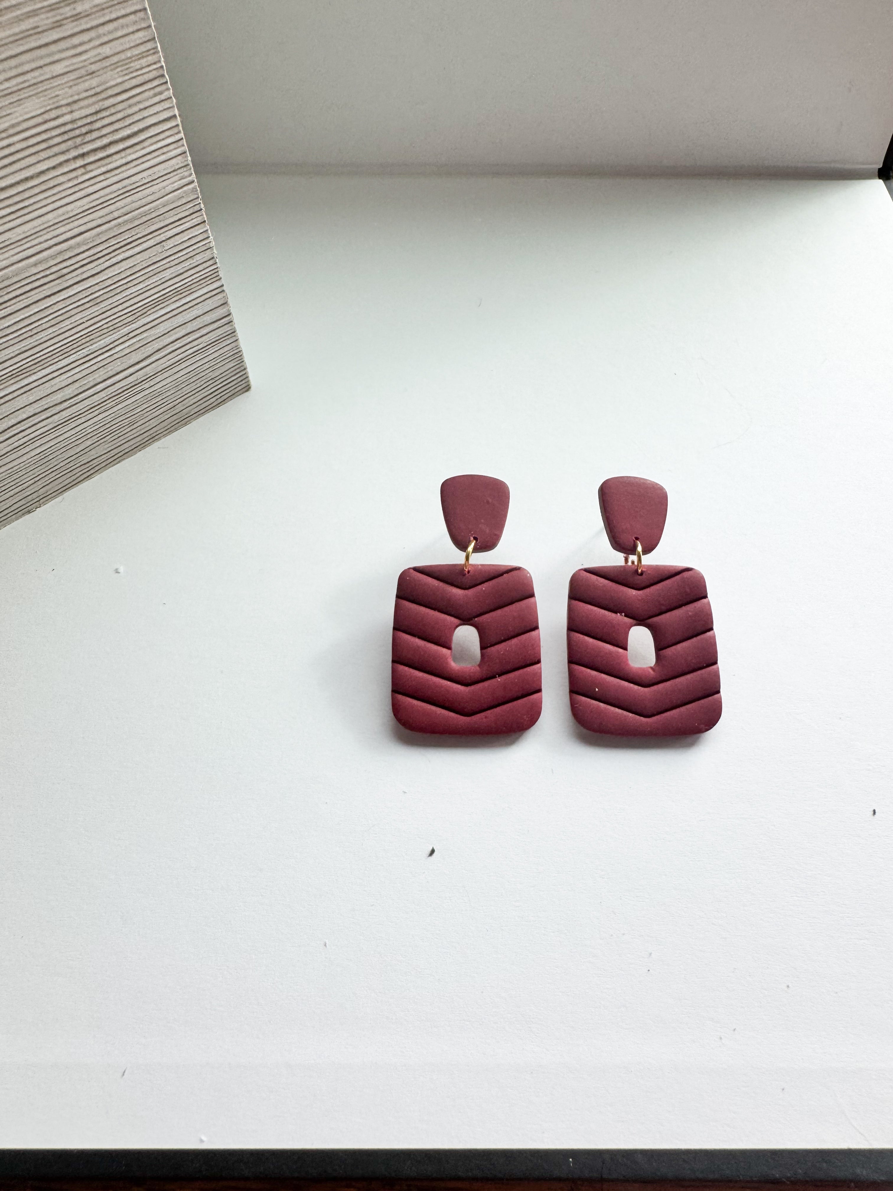 Meadow Steps: Chevron Rectangle Dangles