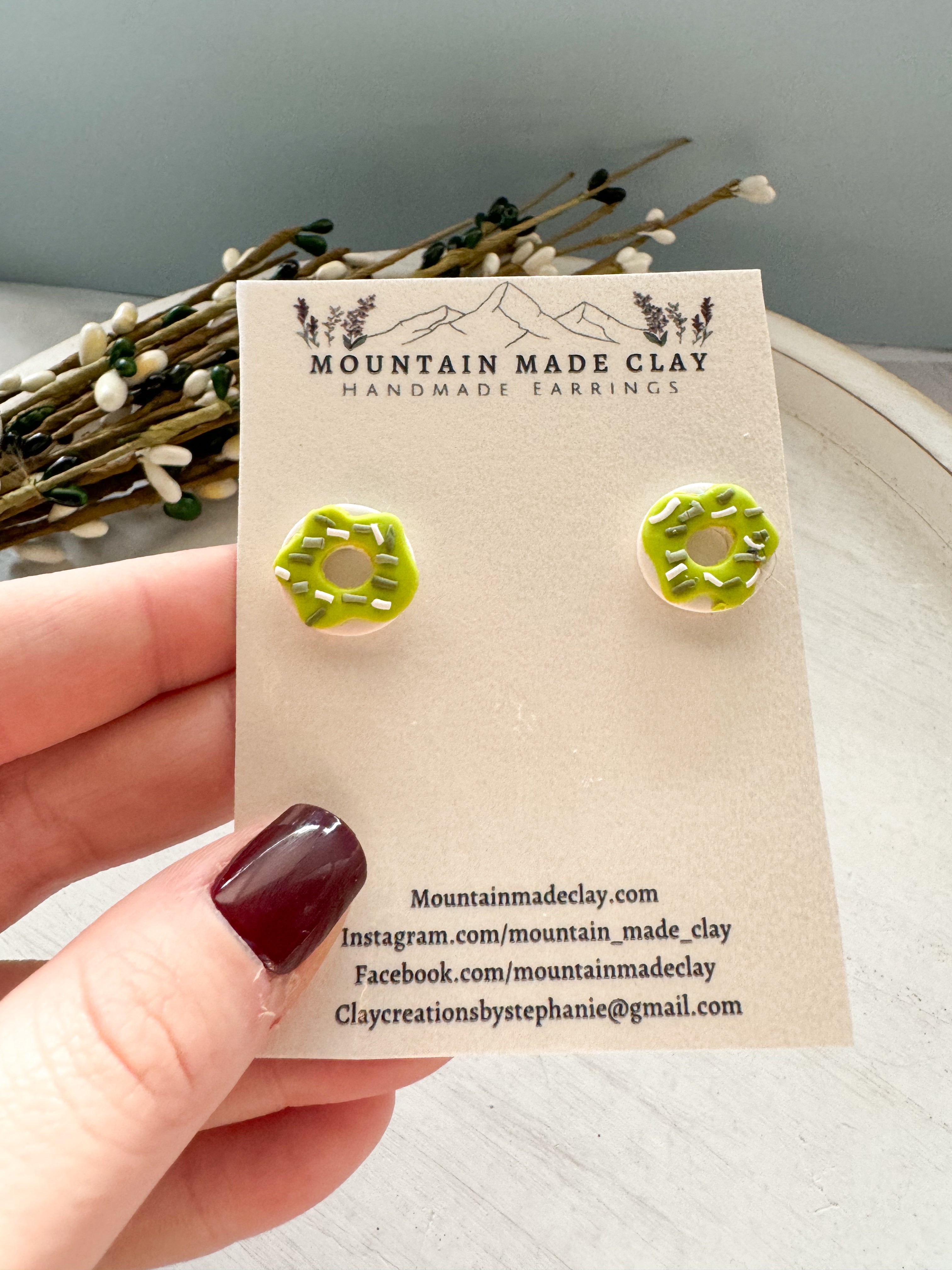 St. Patrick’s Day Clay Studs