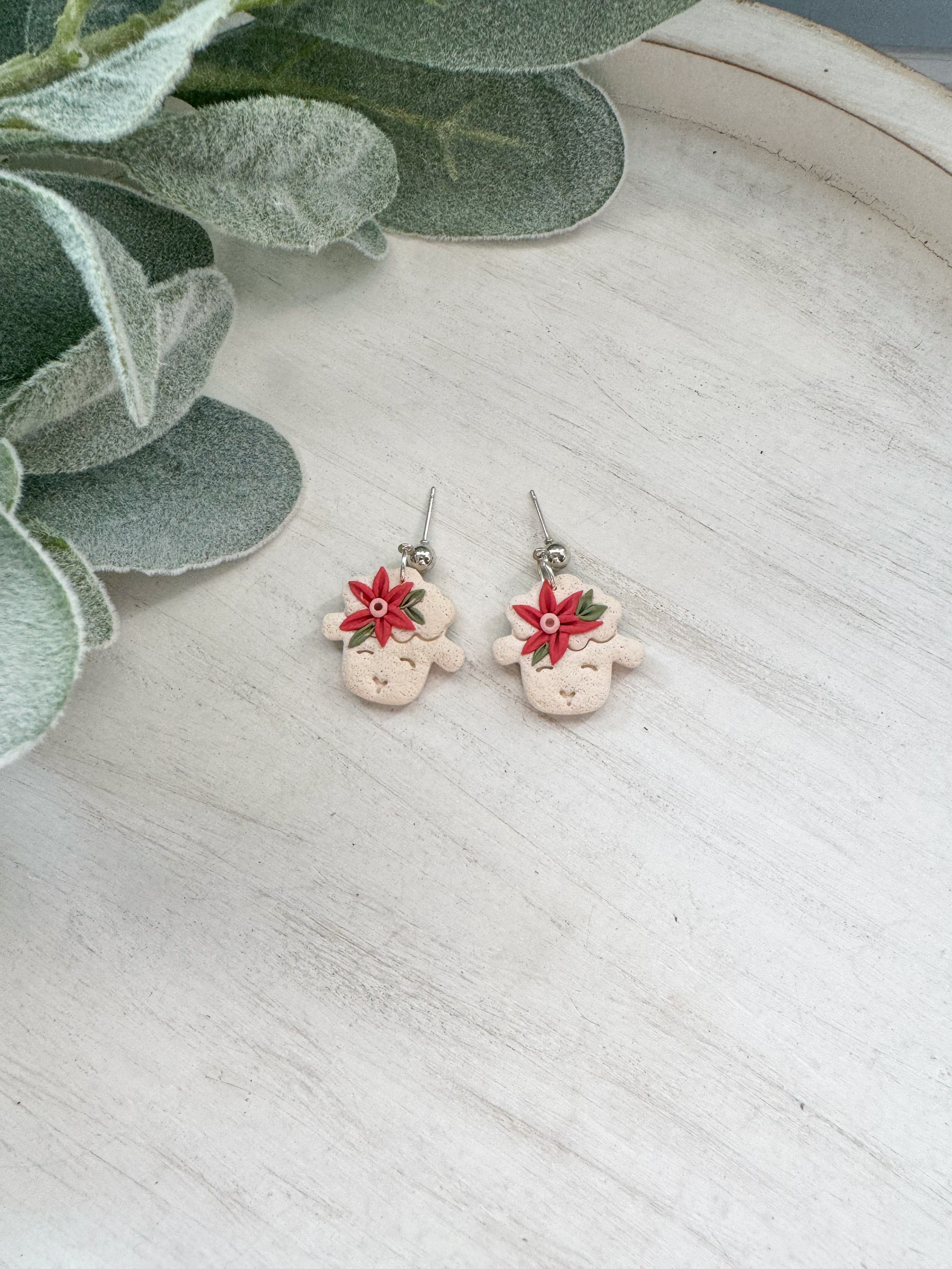 Lamb Clay Earrings