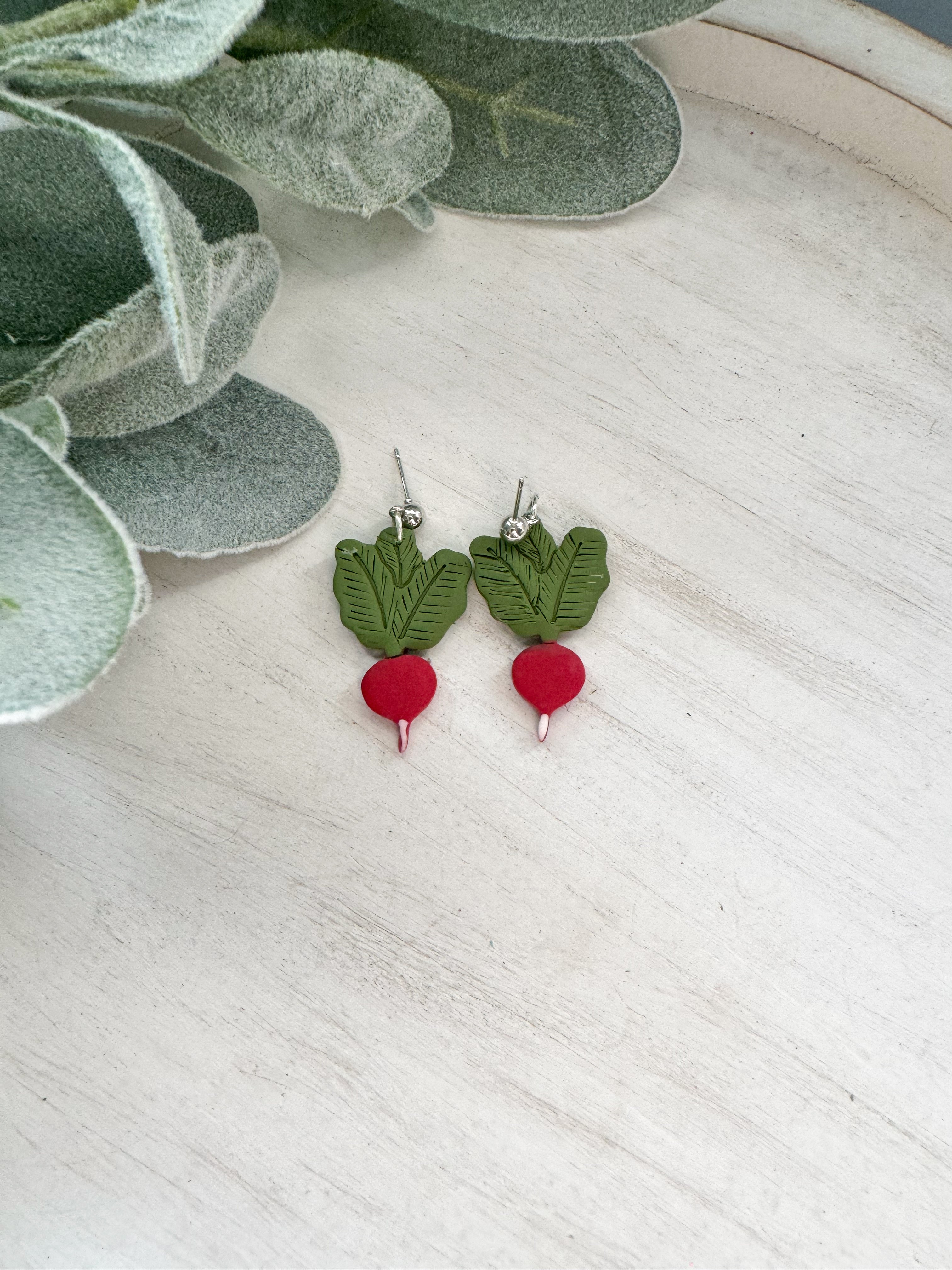 Radish Clay Earrings