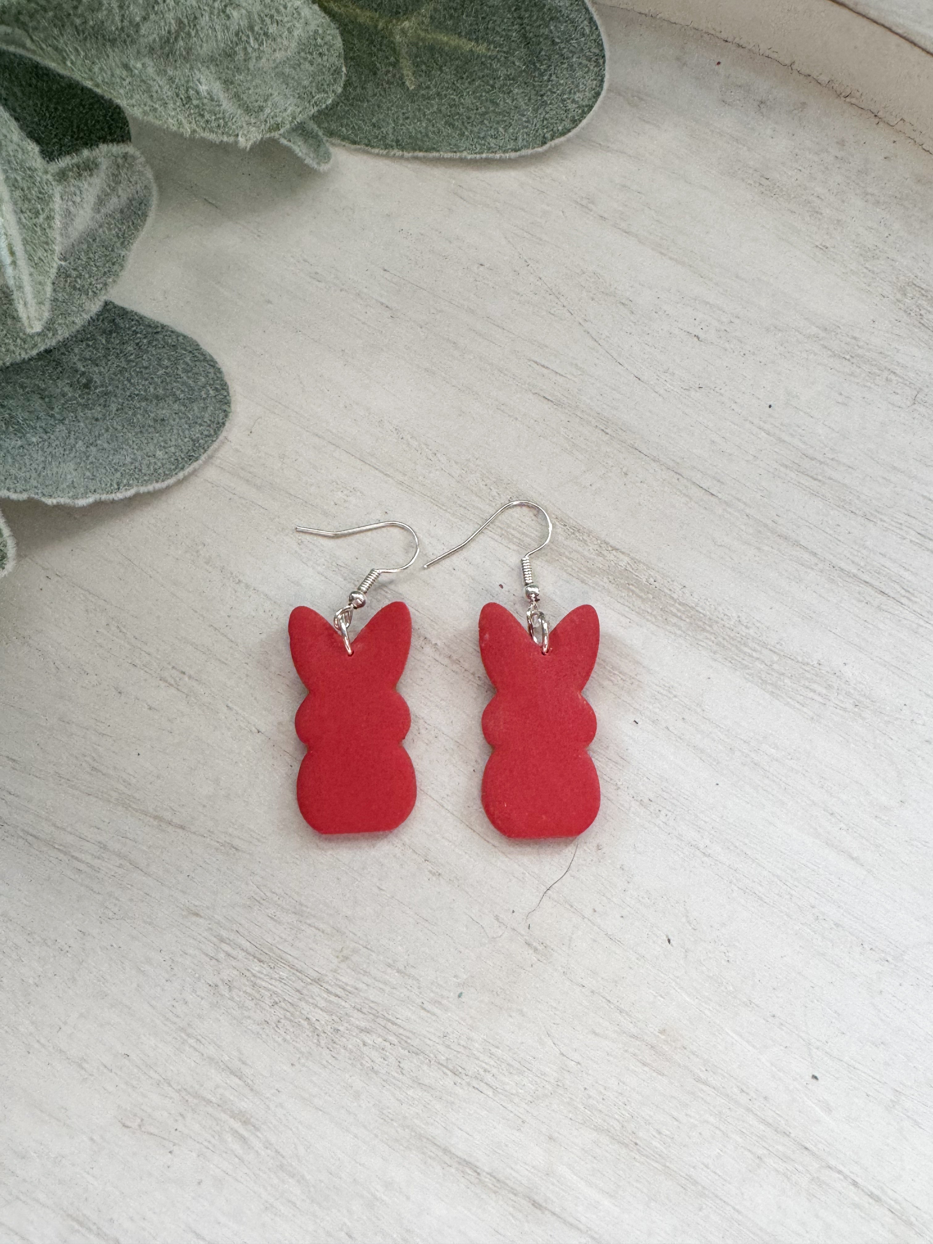 Bunny Clay Earrings