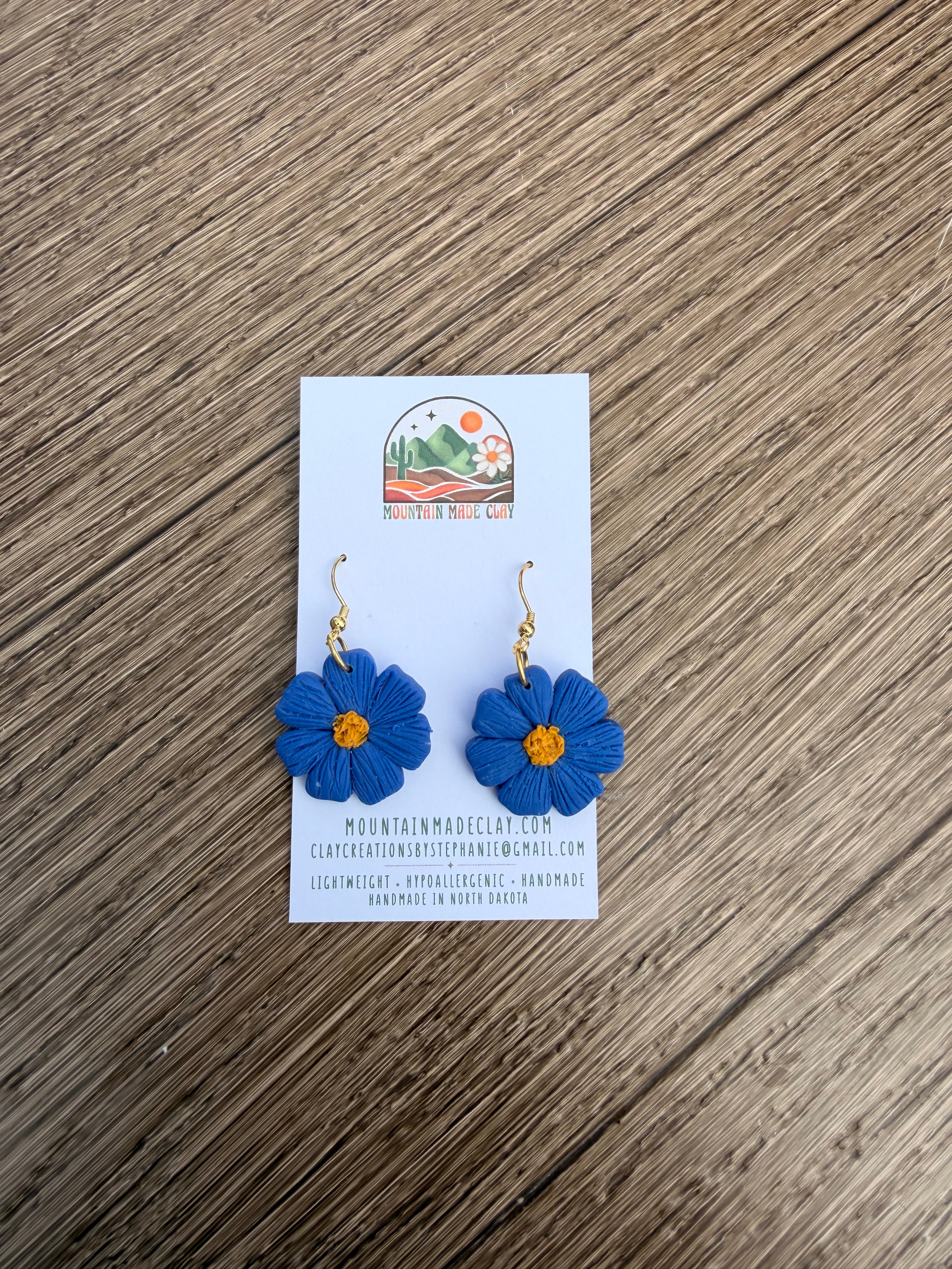 Bluebell Clay Earrings