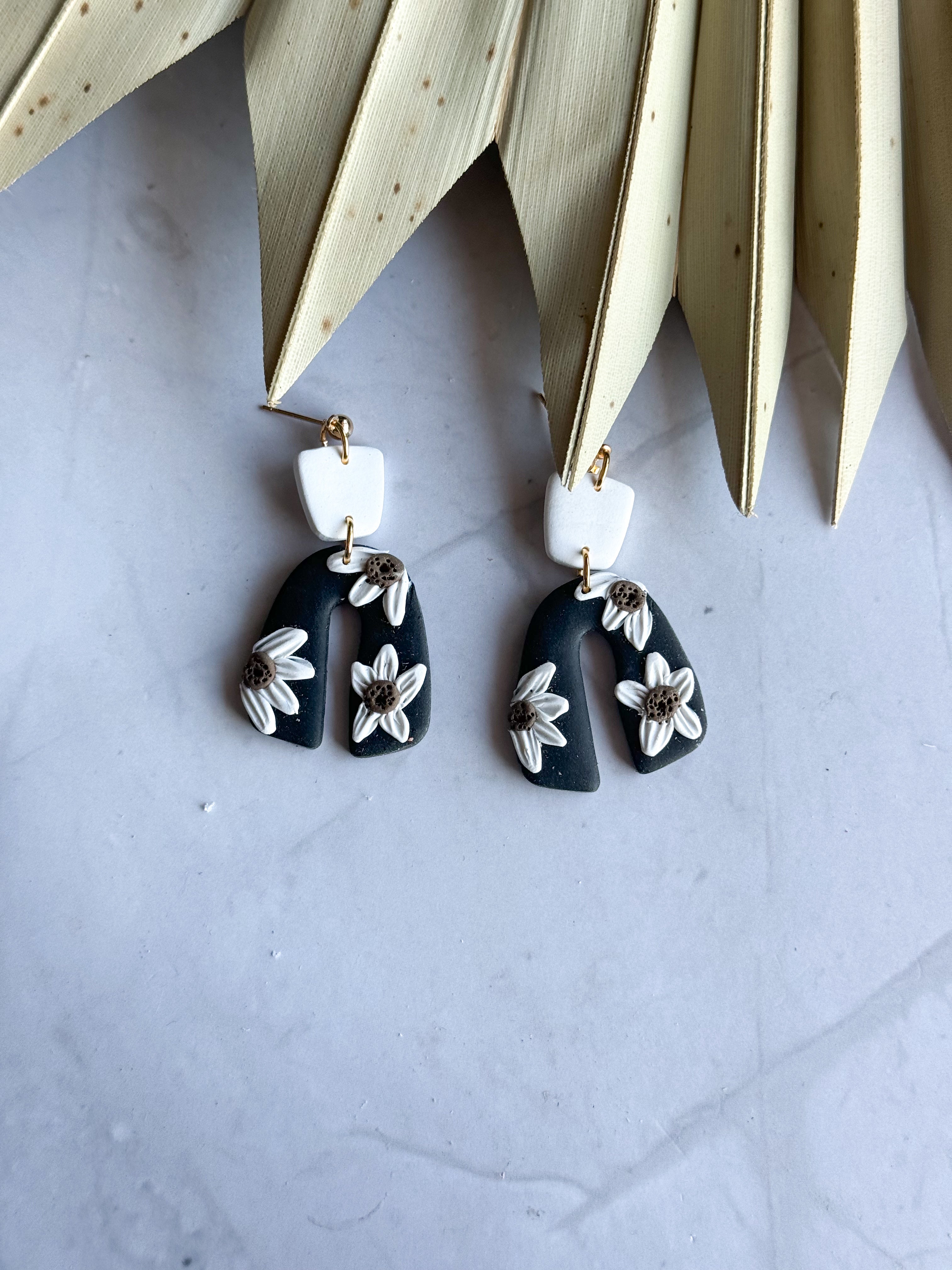 Boho Arch Clay Earrings
