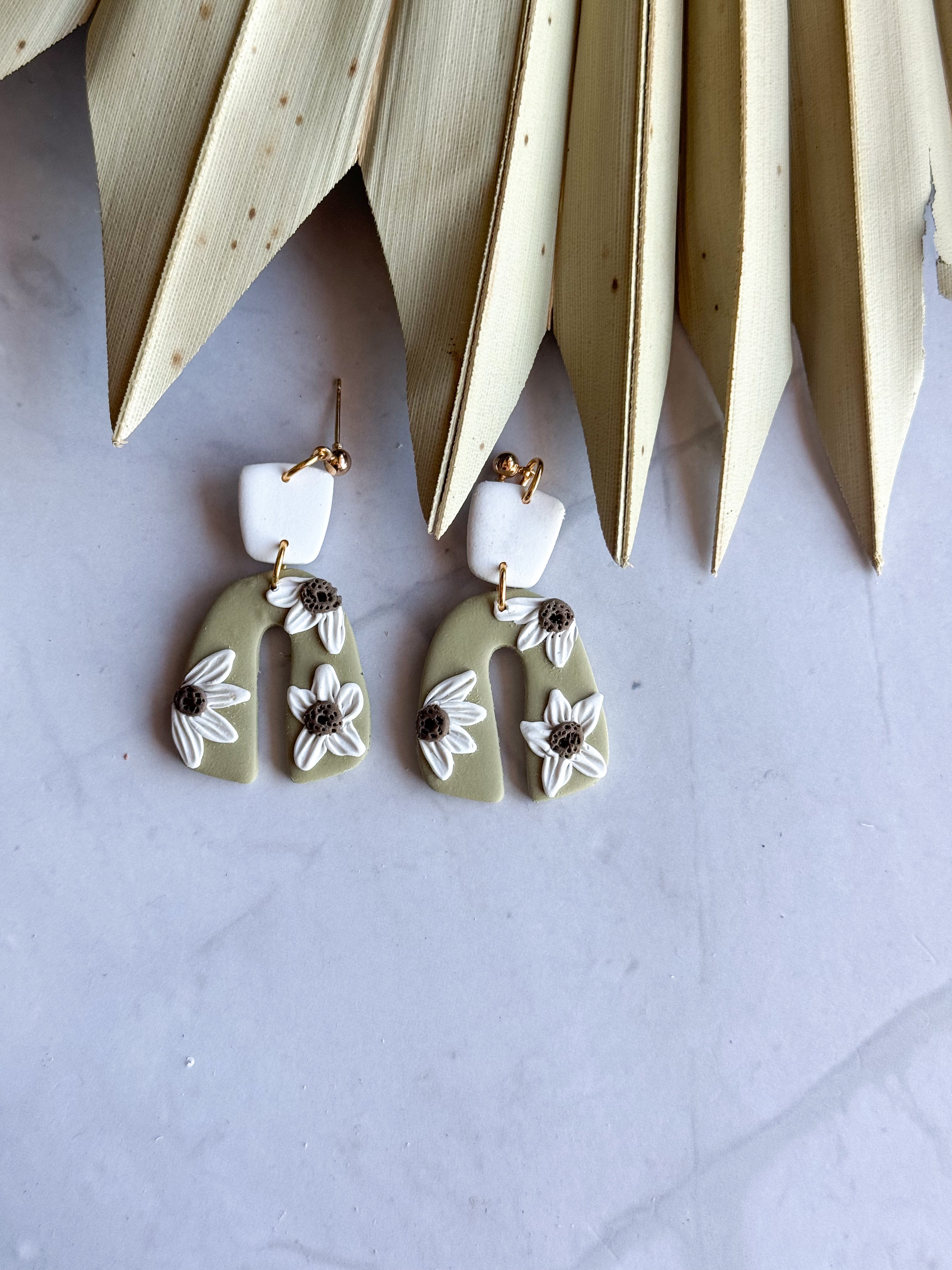 Boho Arch Clay Earrings