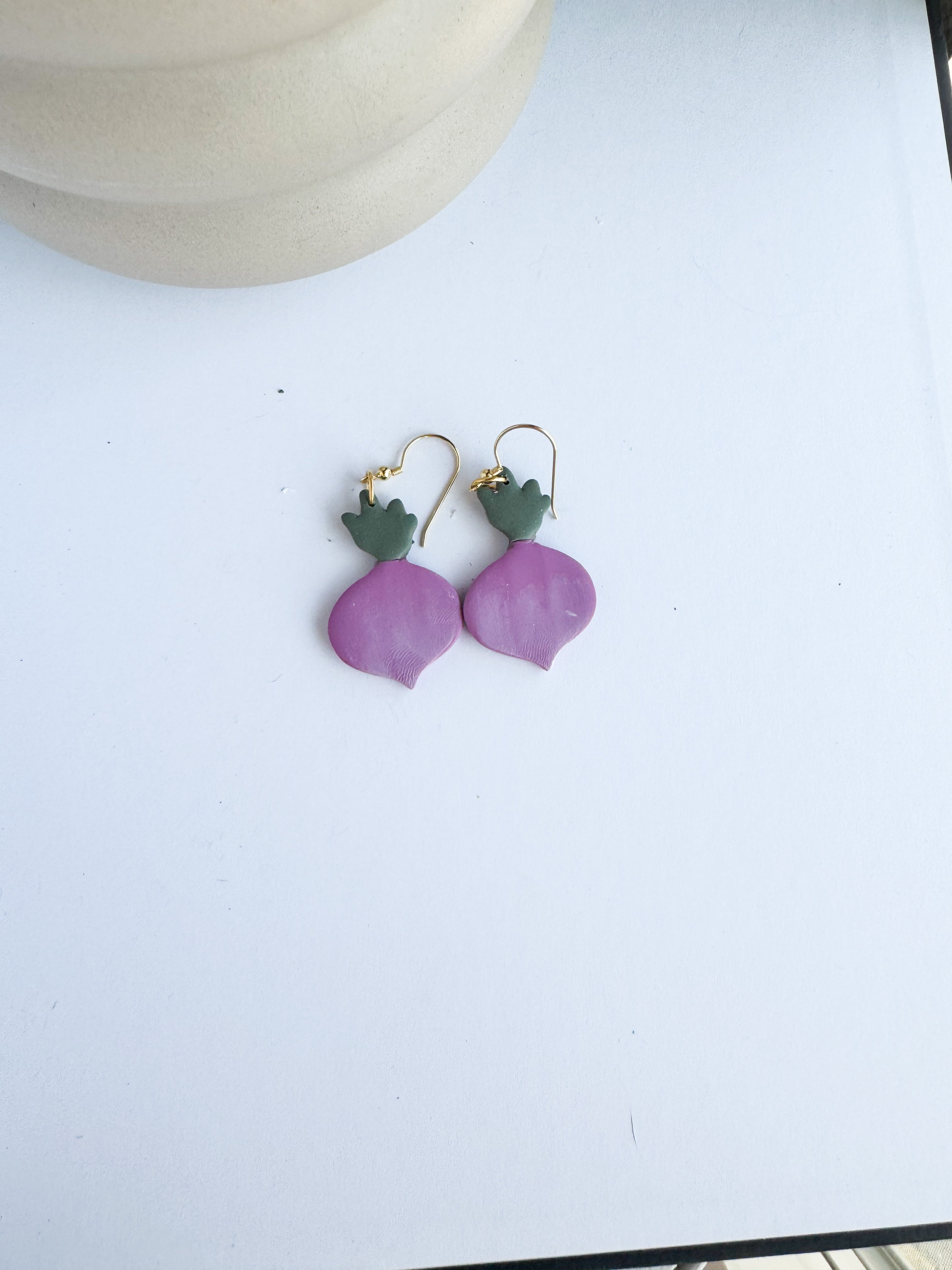 Turnip Clay Earrings