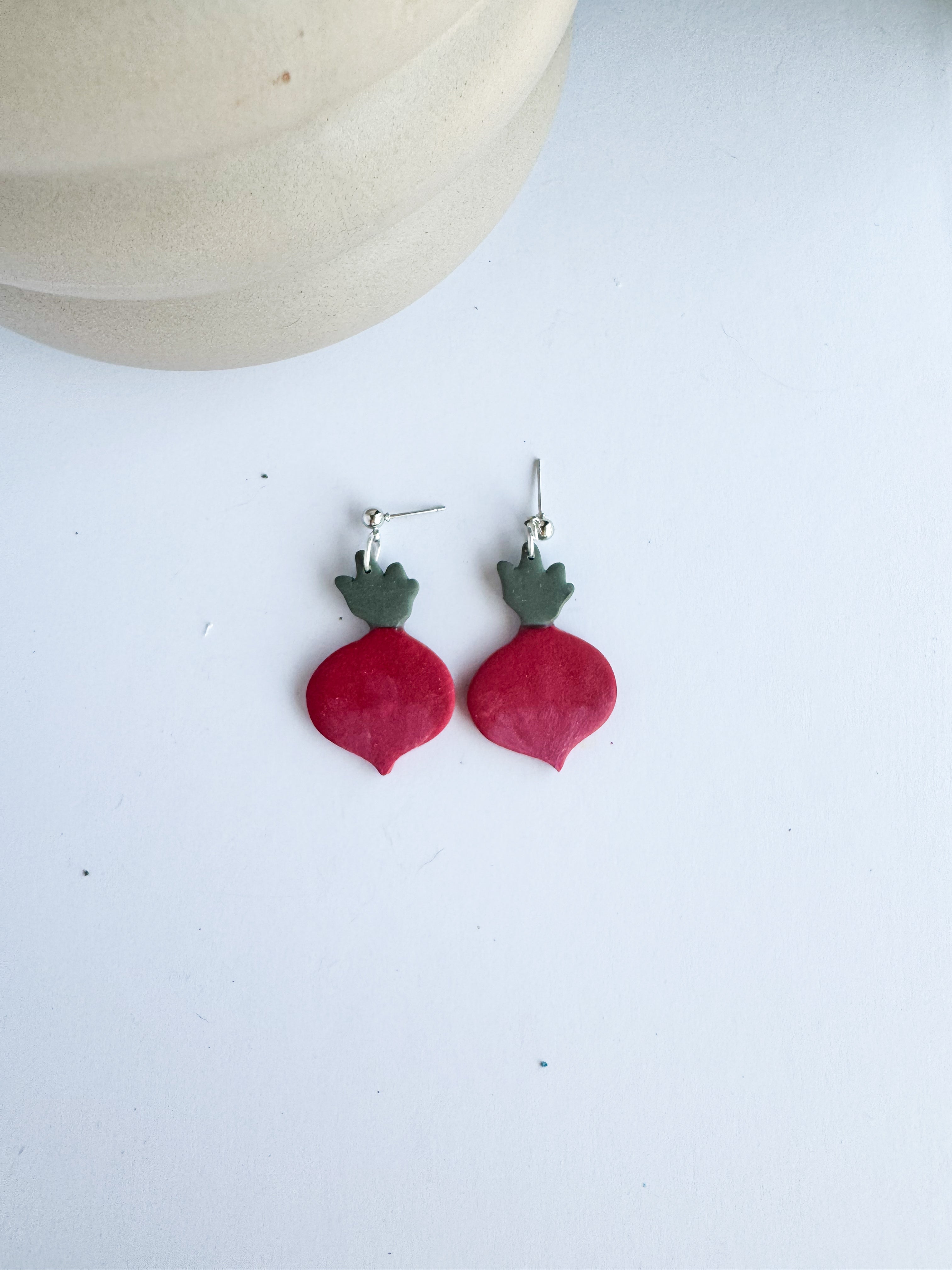 Beet Dangle Earrings