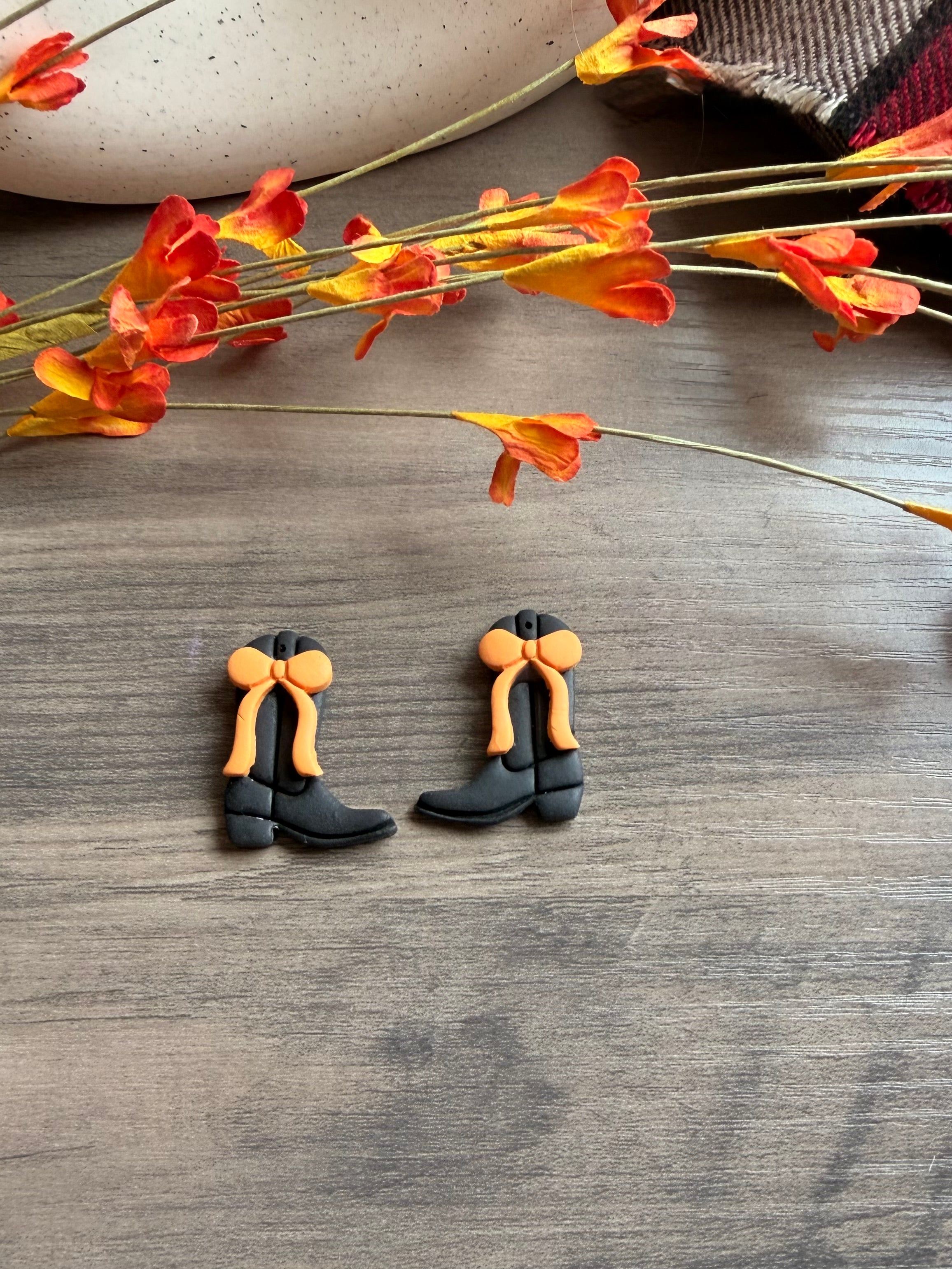Pumpkin Patch Cowgirl Earrings