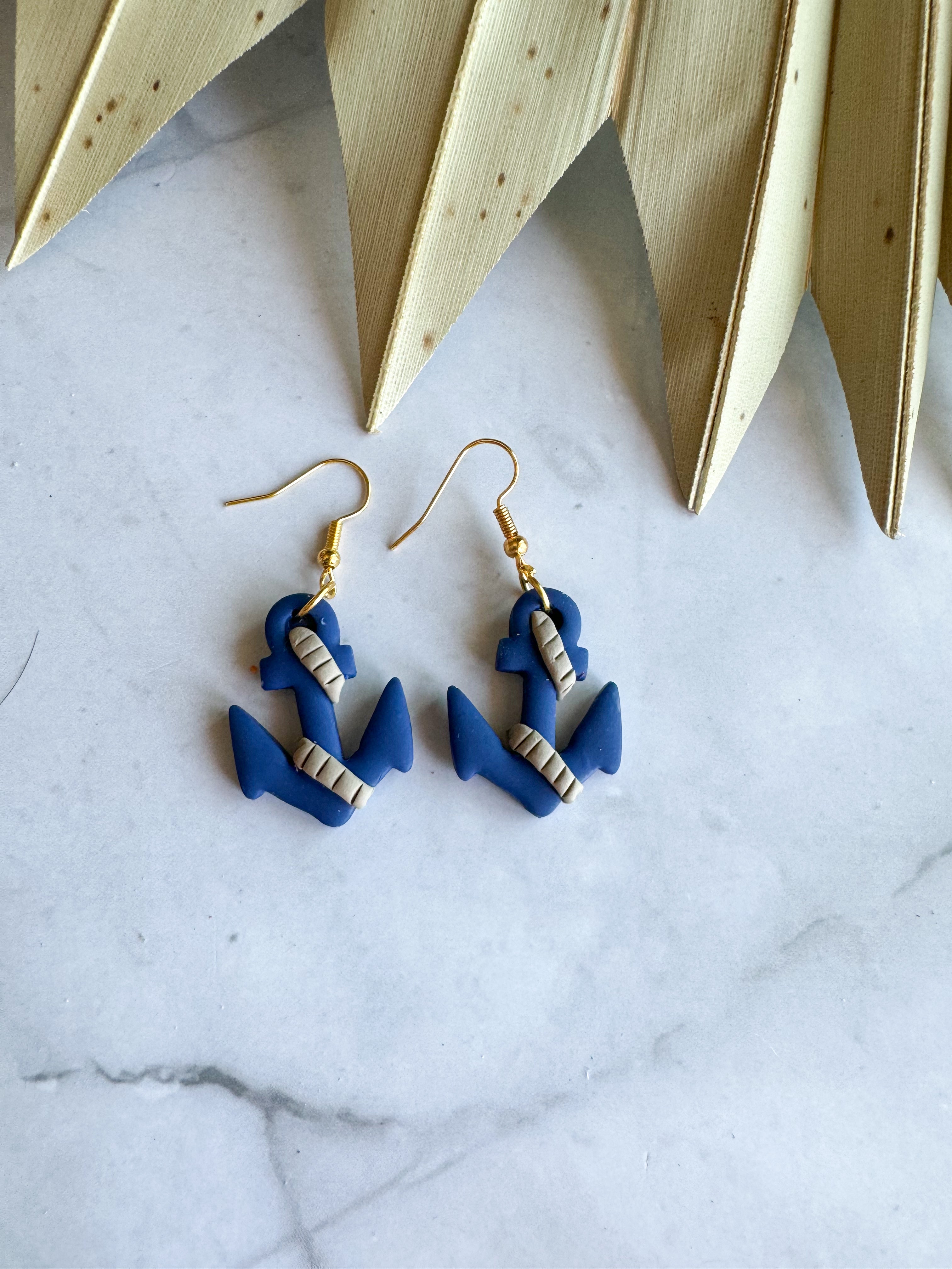 Anchor Clay Earrings
