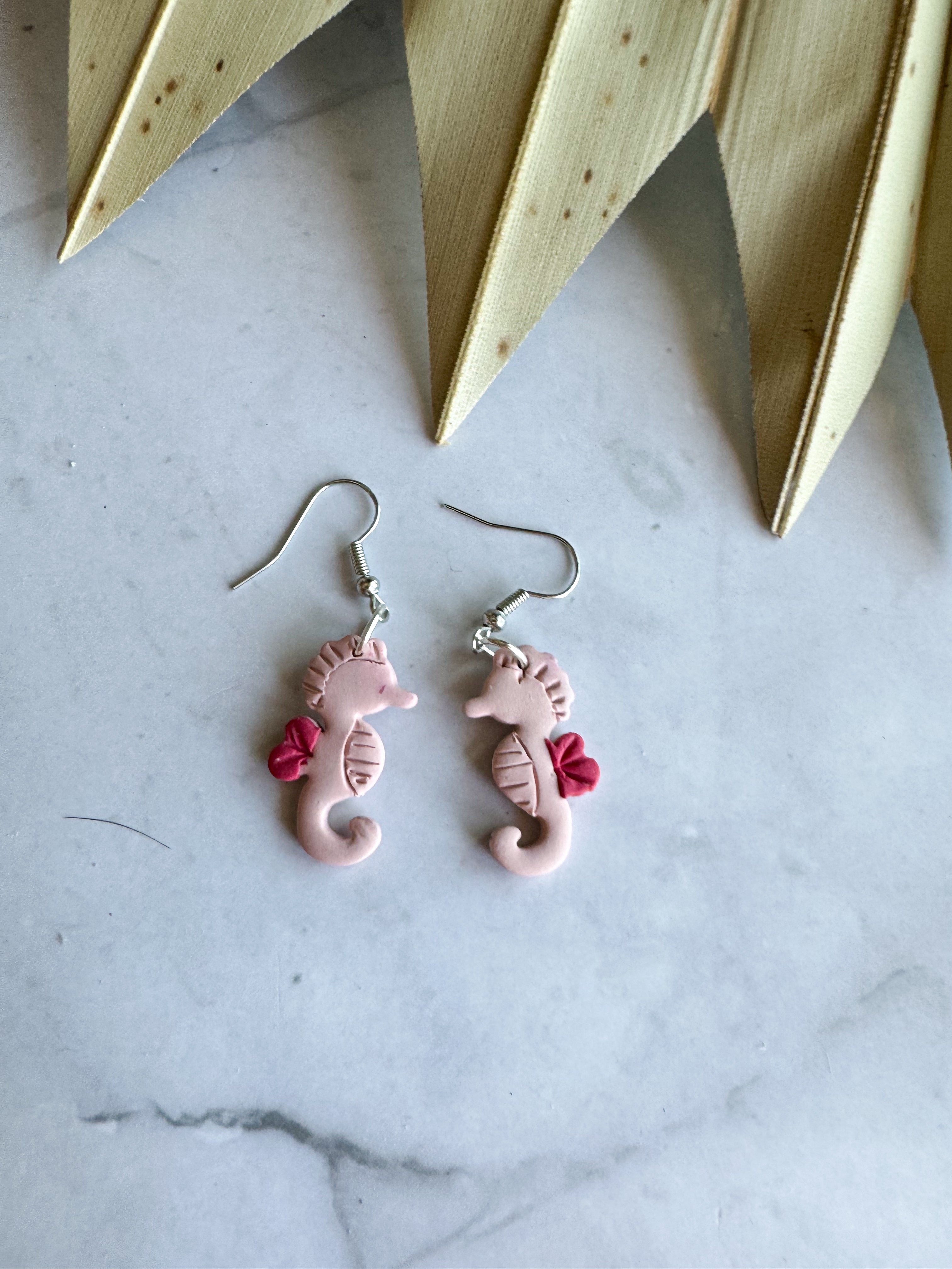 Seahorse Clay Earrings