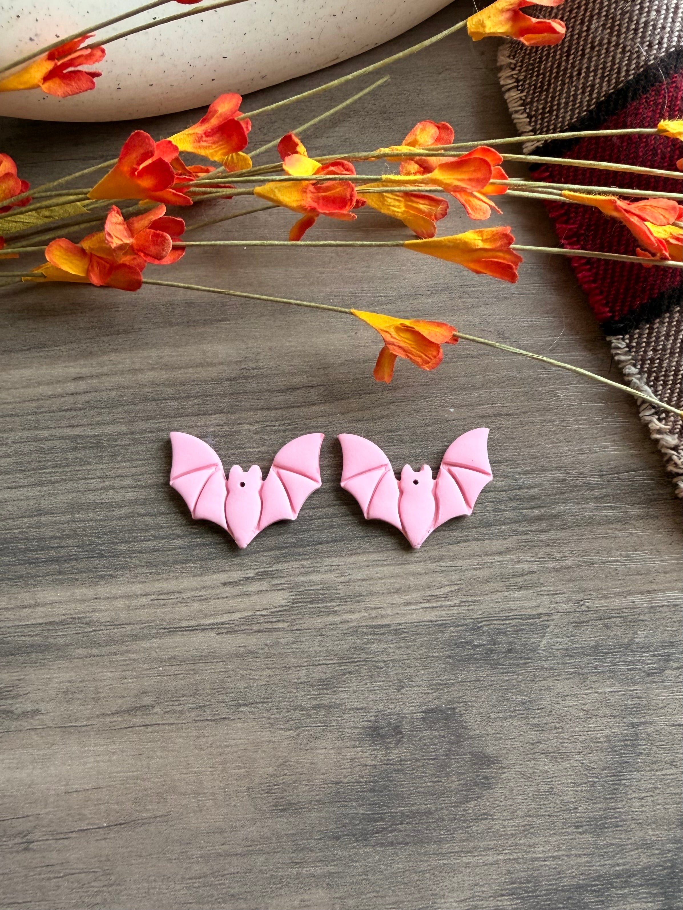Pink Bat Earrings