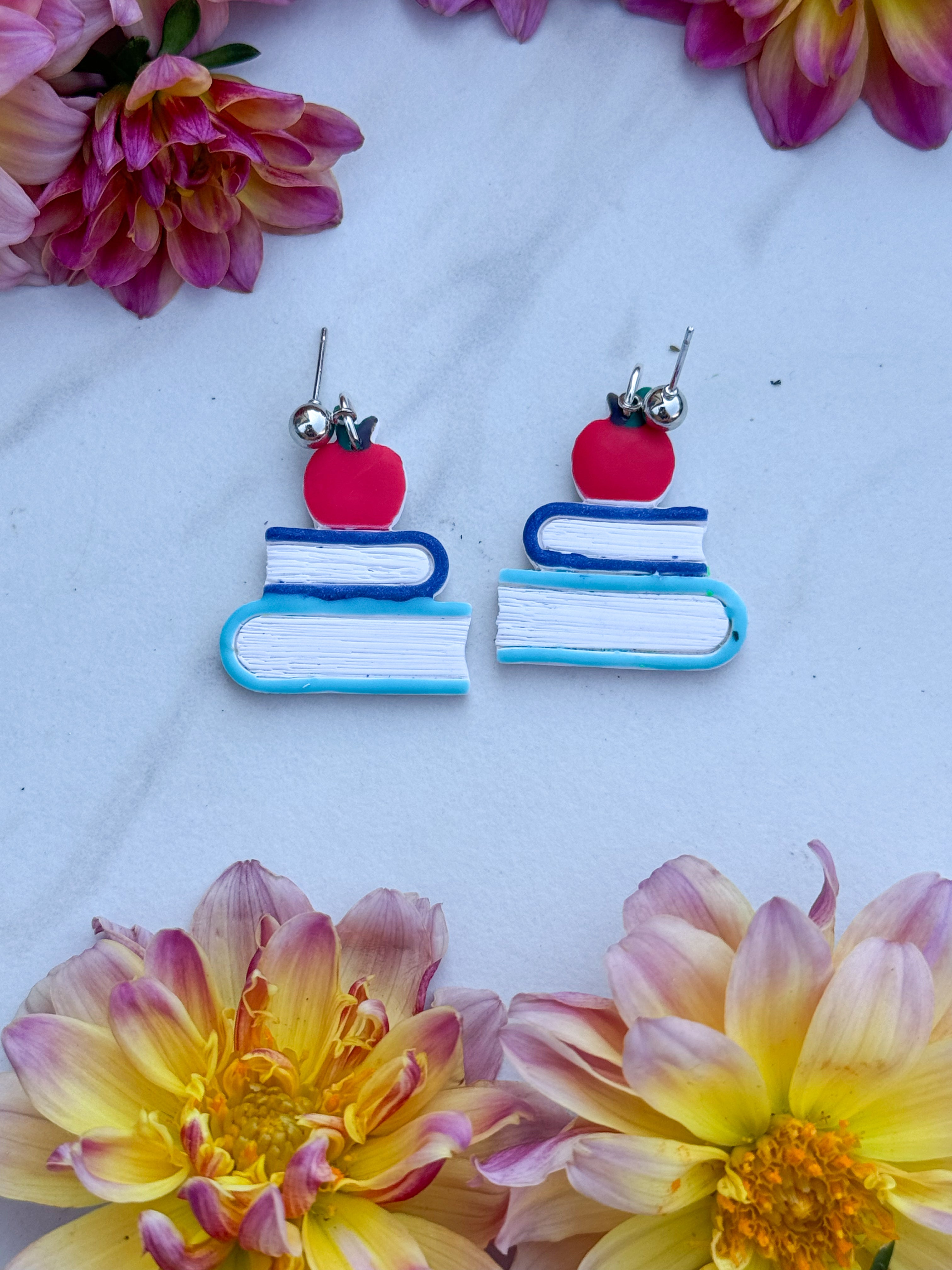 “An apple a day keeps the doctor away” Clay Earrings