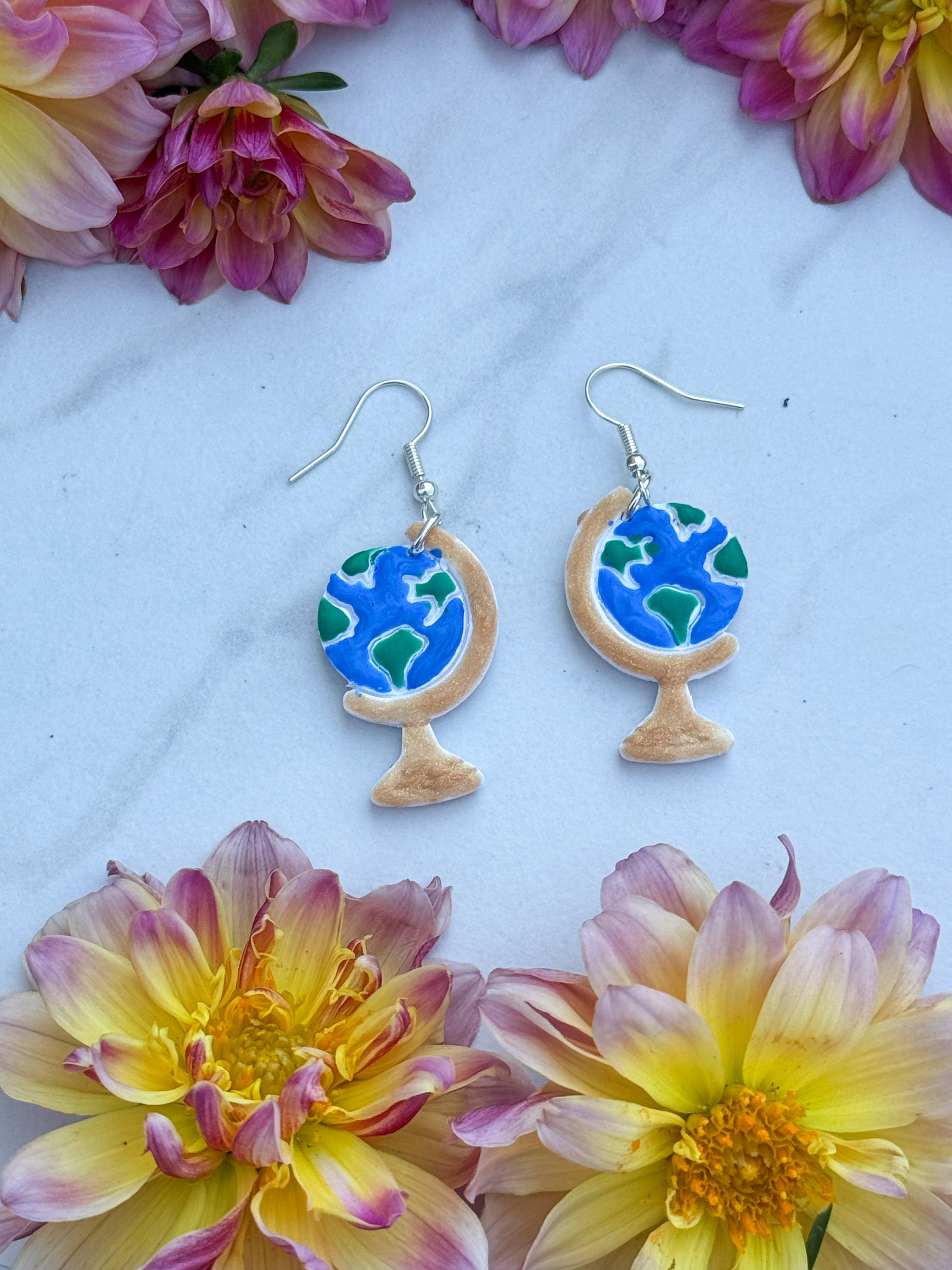 Globe Clay Earrings