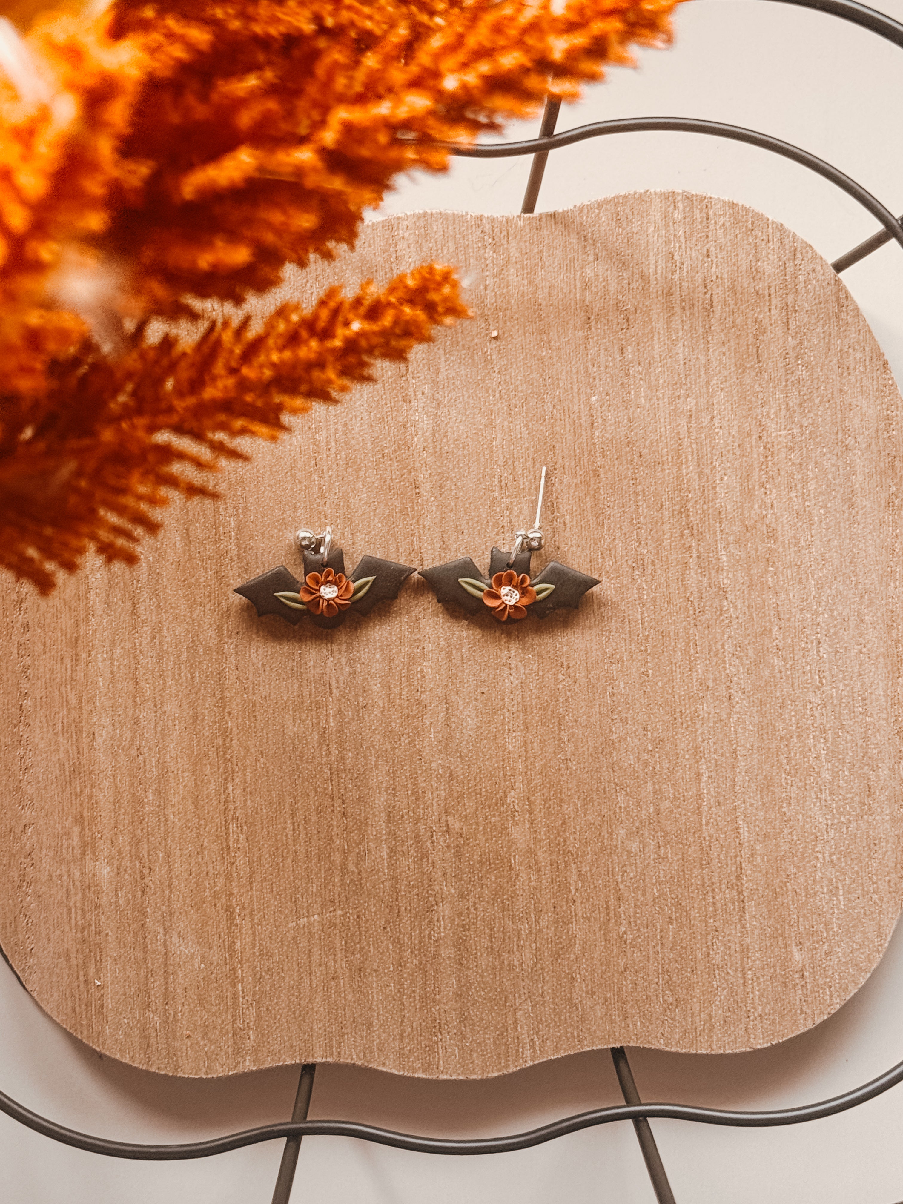 It’s Bats! Clay Earrings