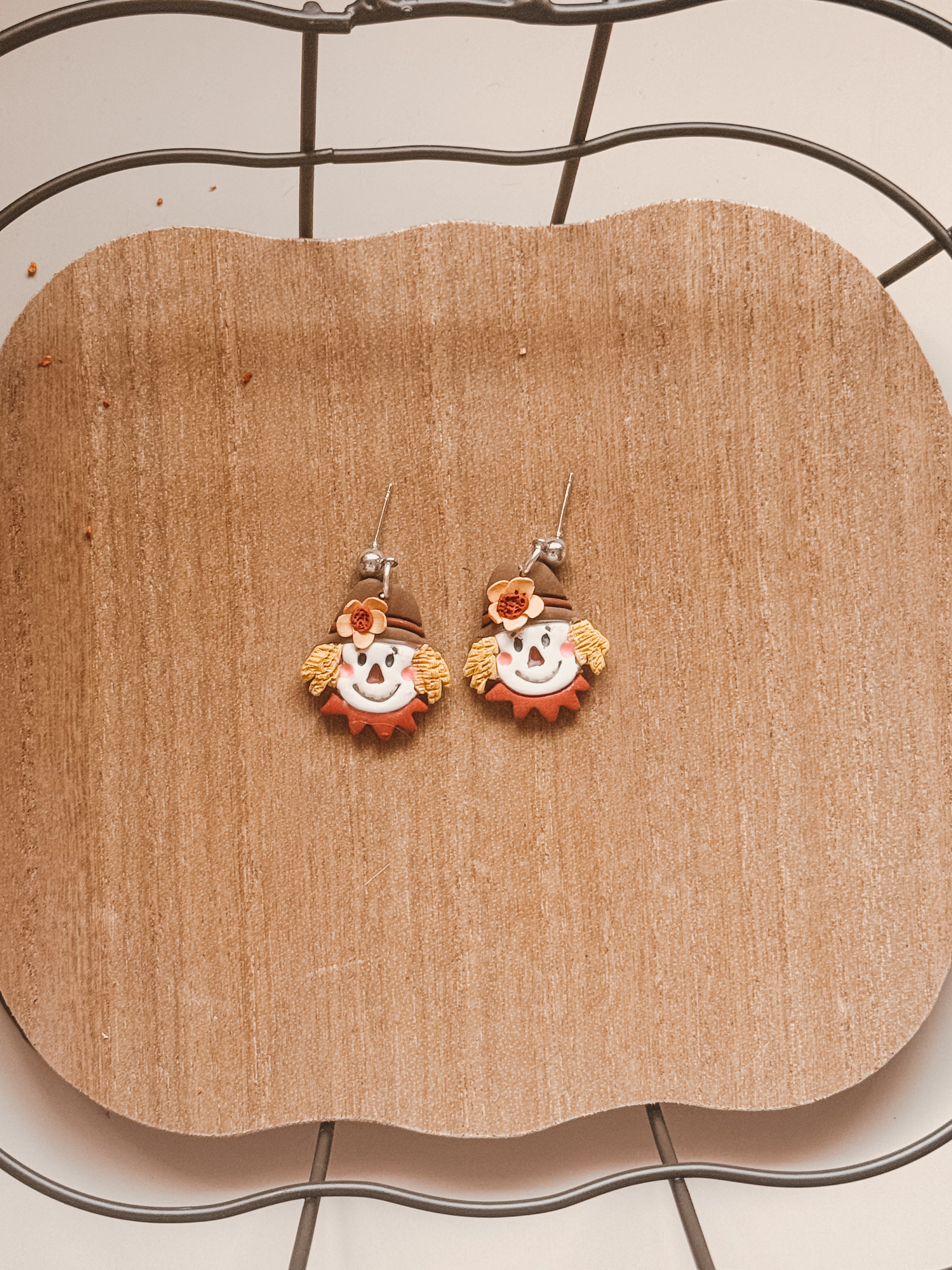 Scarecrow Clay Earrings