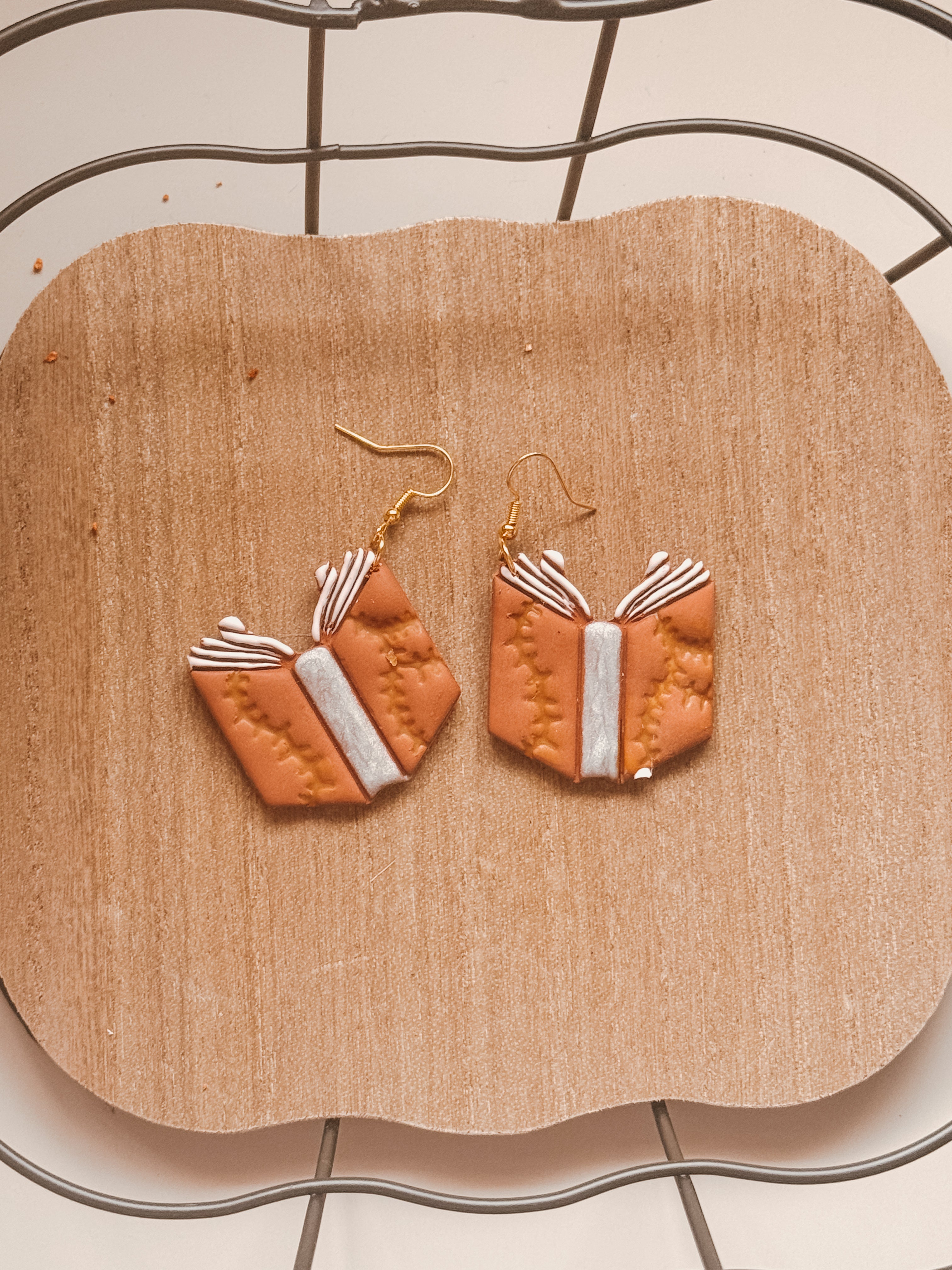 The Book Clay Earrings