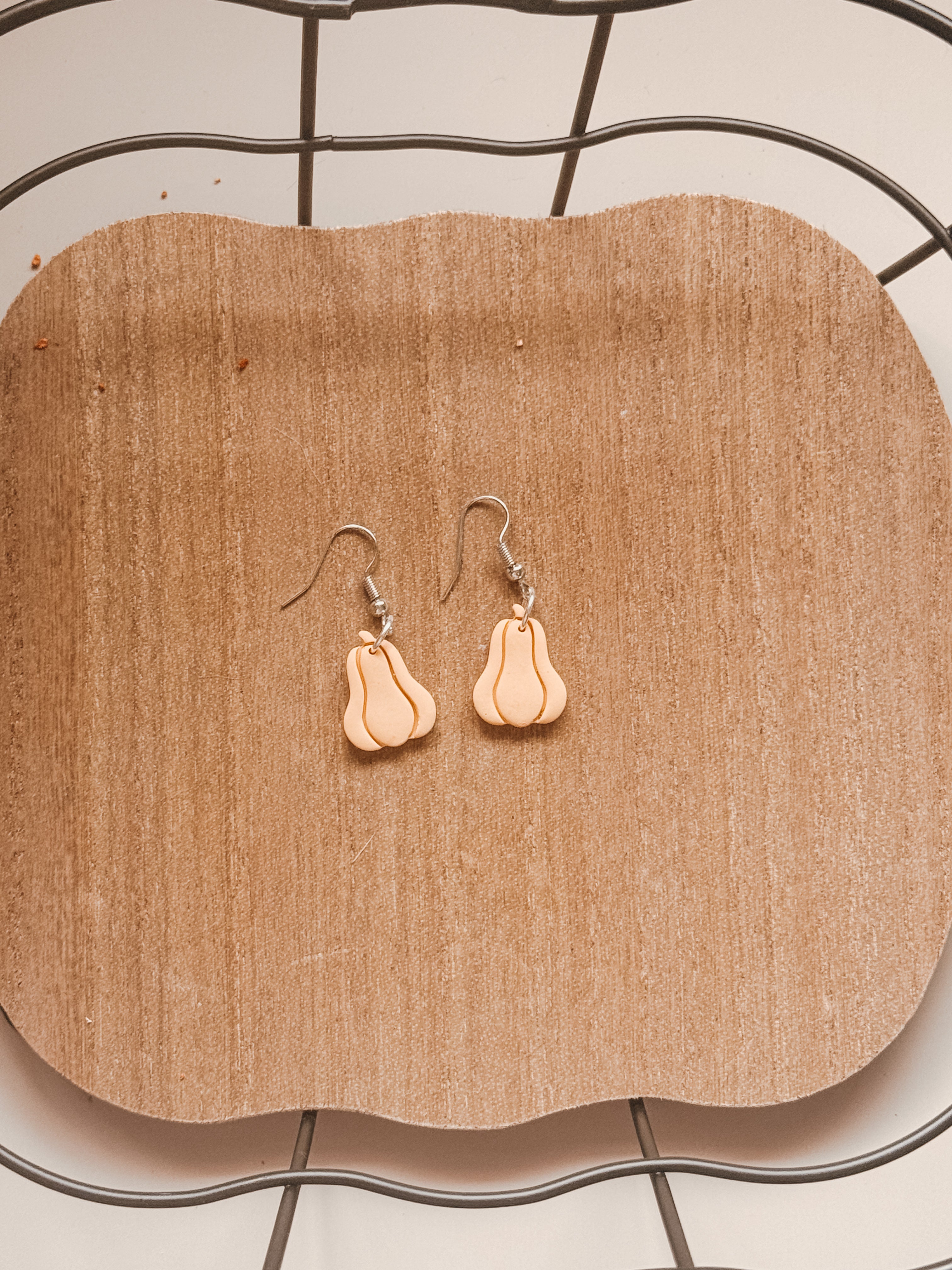 Yellow Gourd Clay Earrings