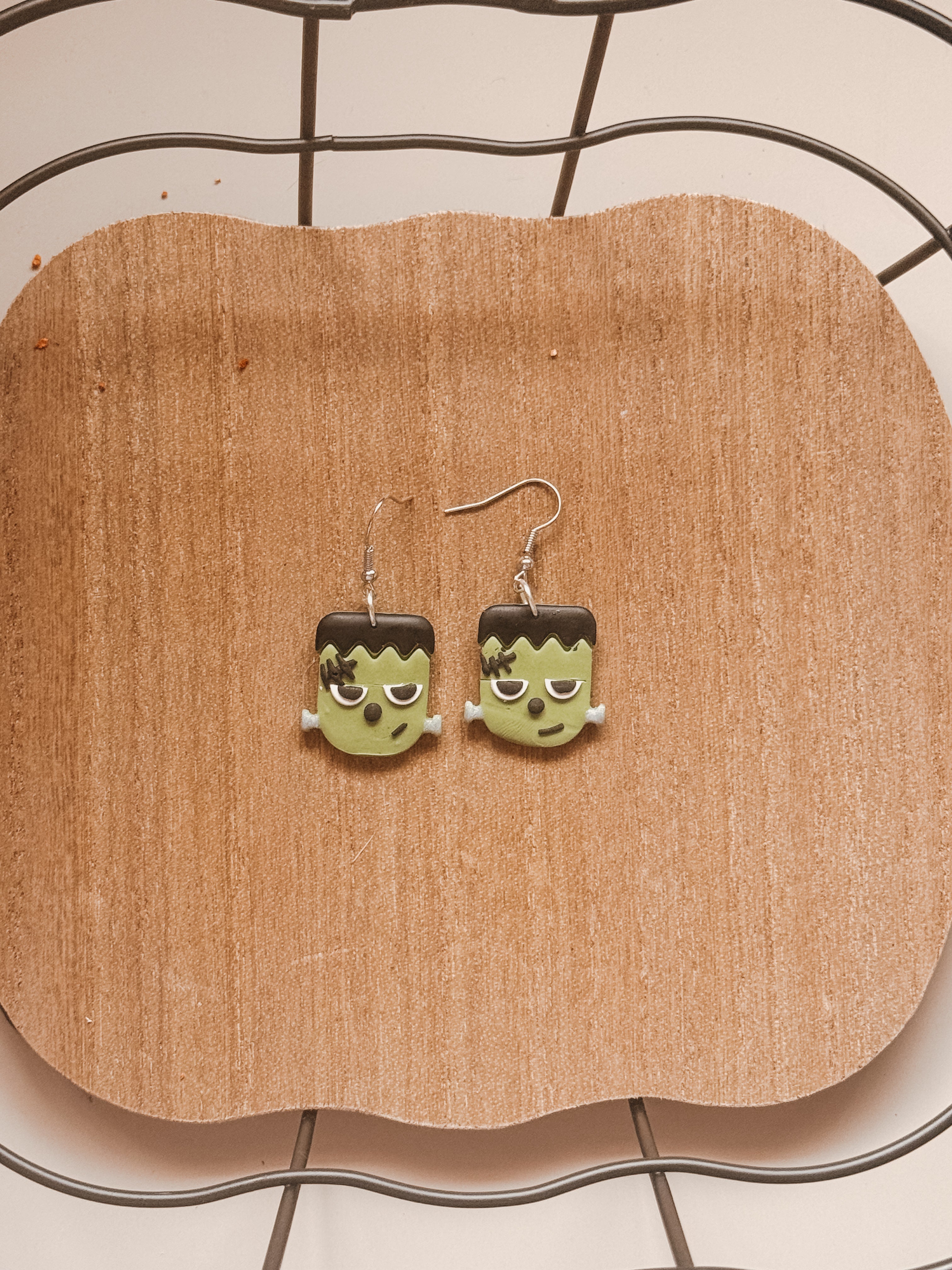 Frankenstein Clay Earrings
