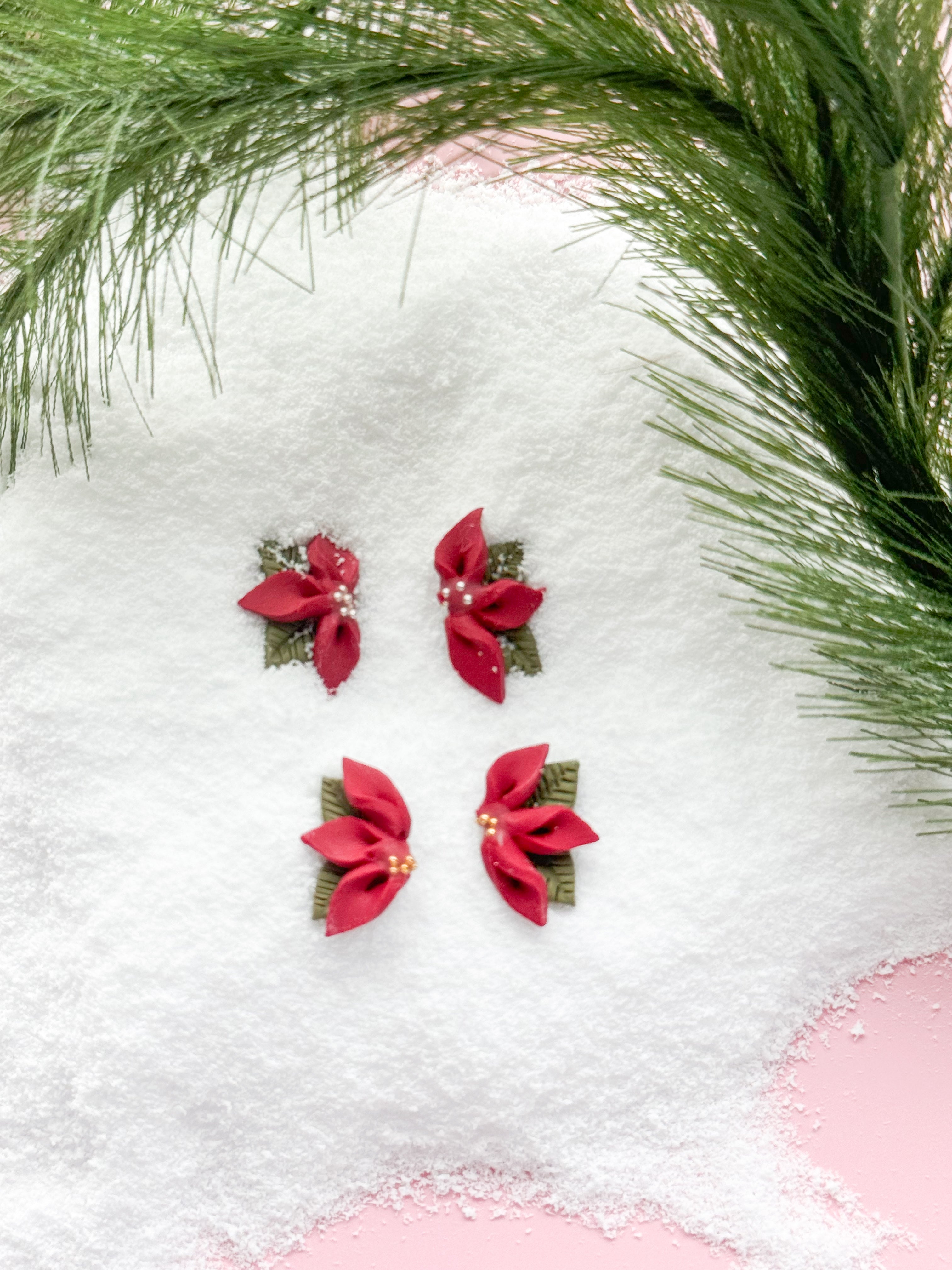Poinsettia Studs