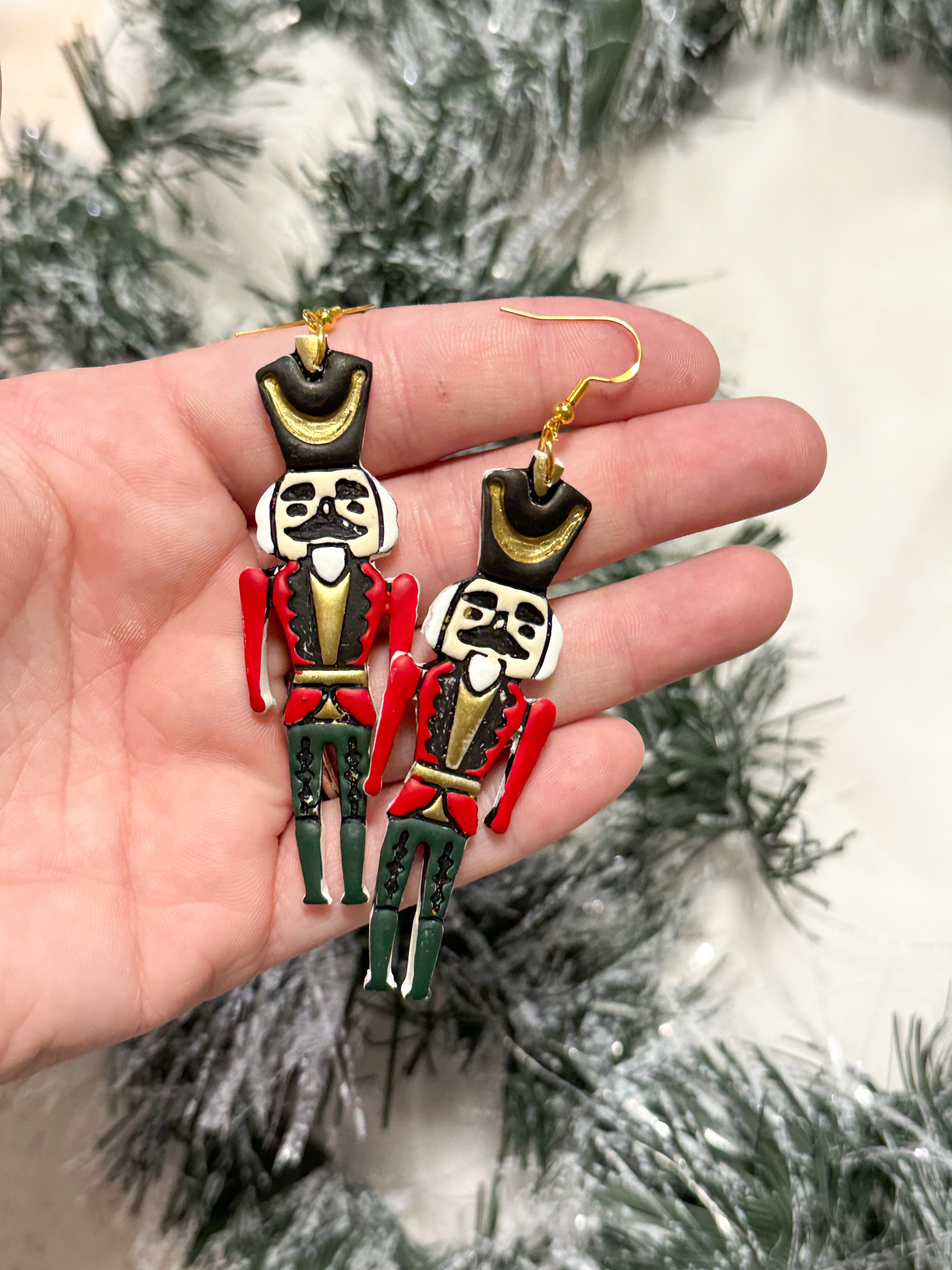 Nutcracker Clay Earrings
