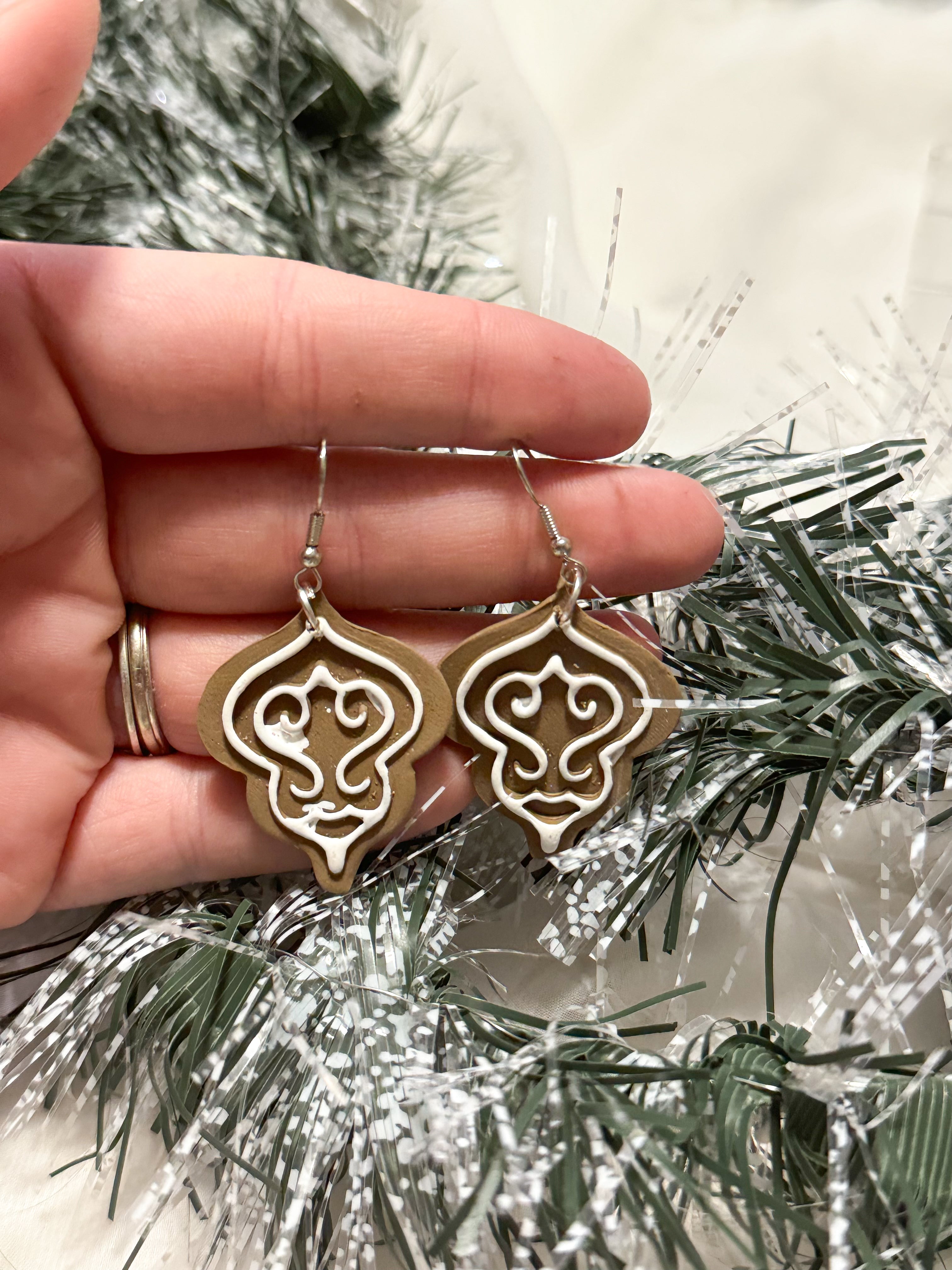 Christmas cookies clay earrings