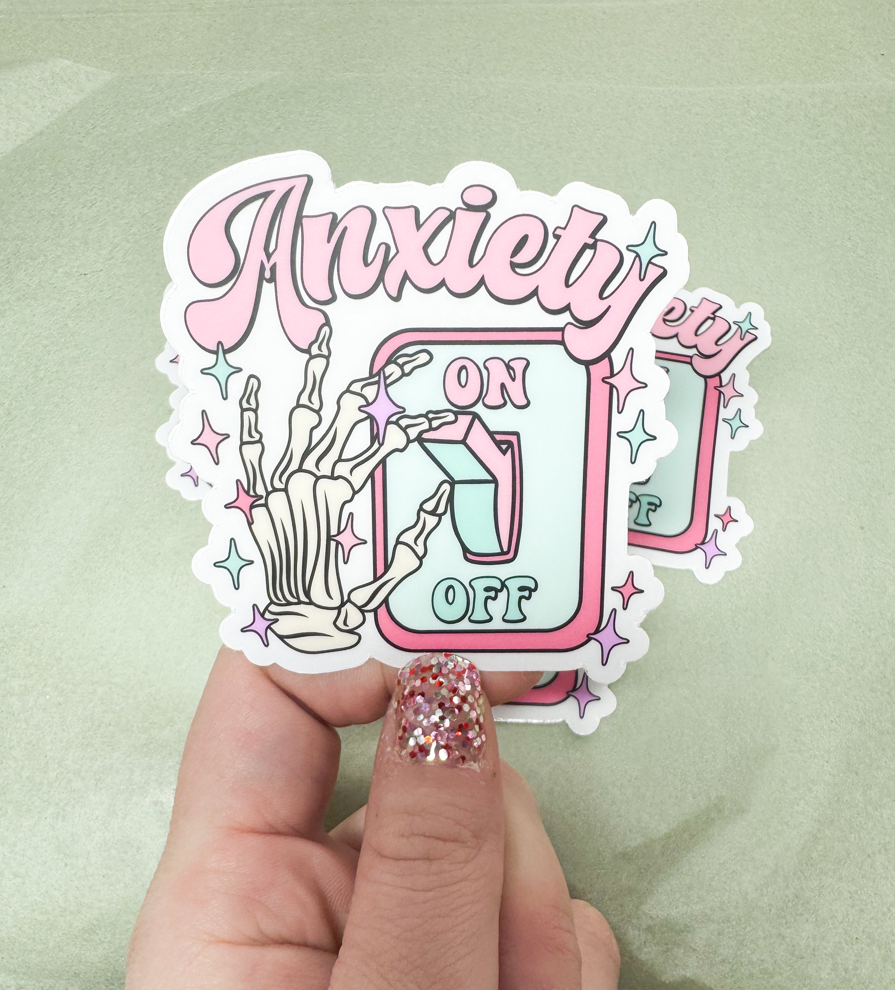 Anxiety Clear Vinyl Sticker