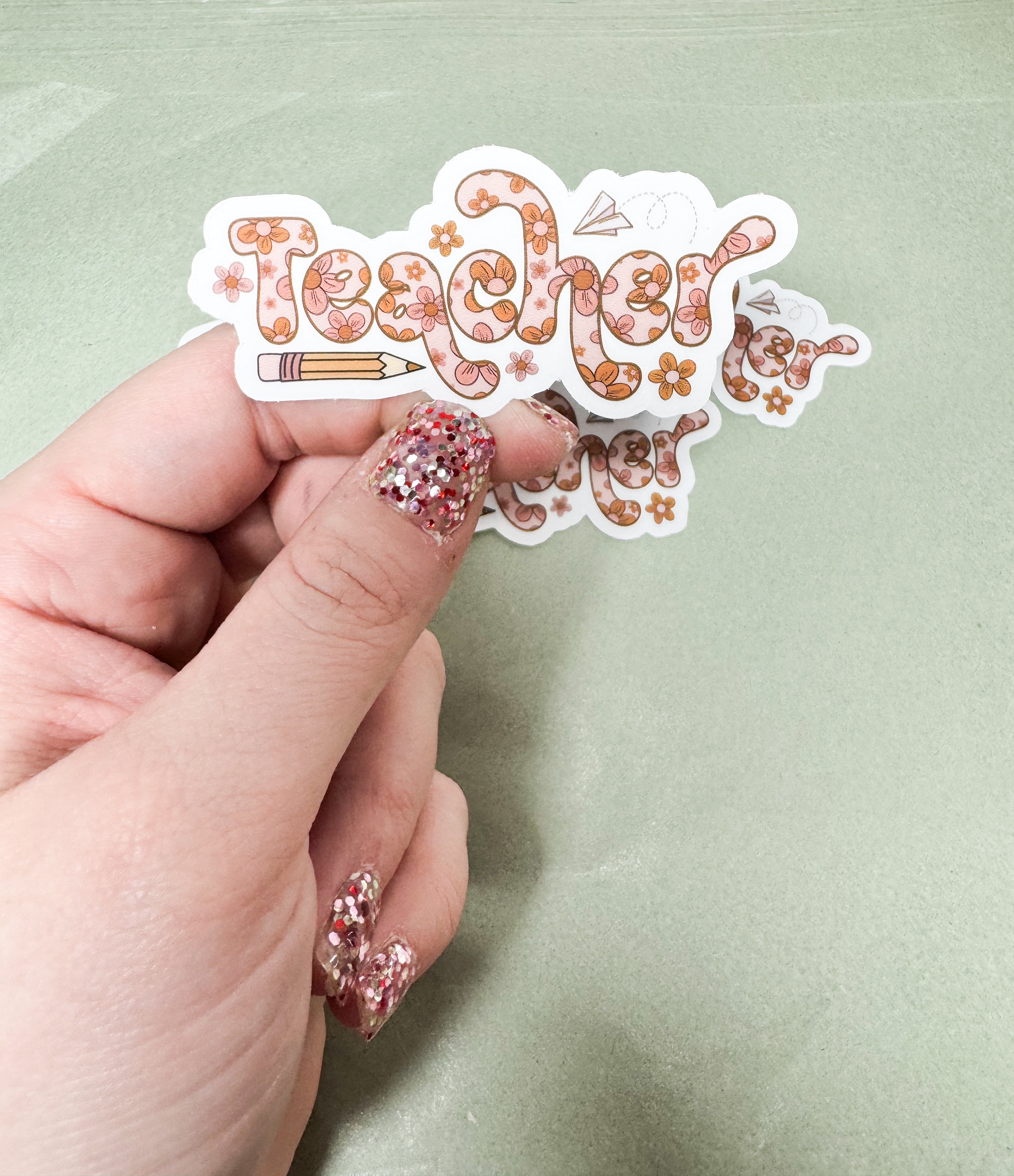 Teacher Clear Vinyl Sticker