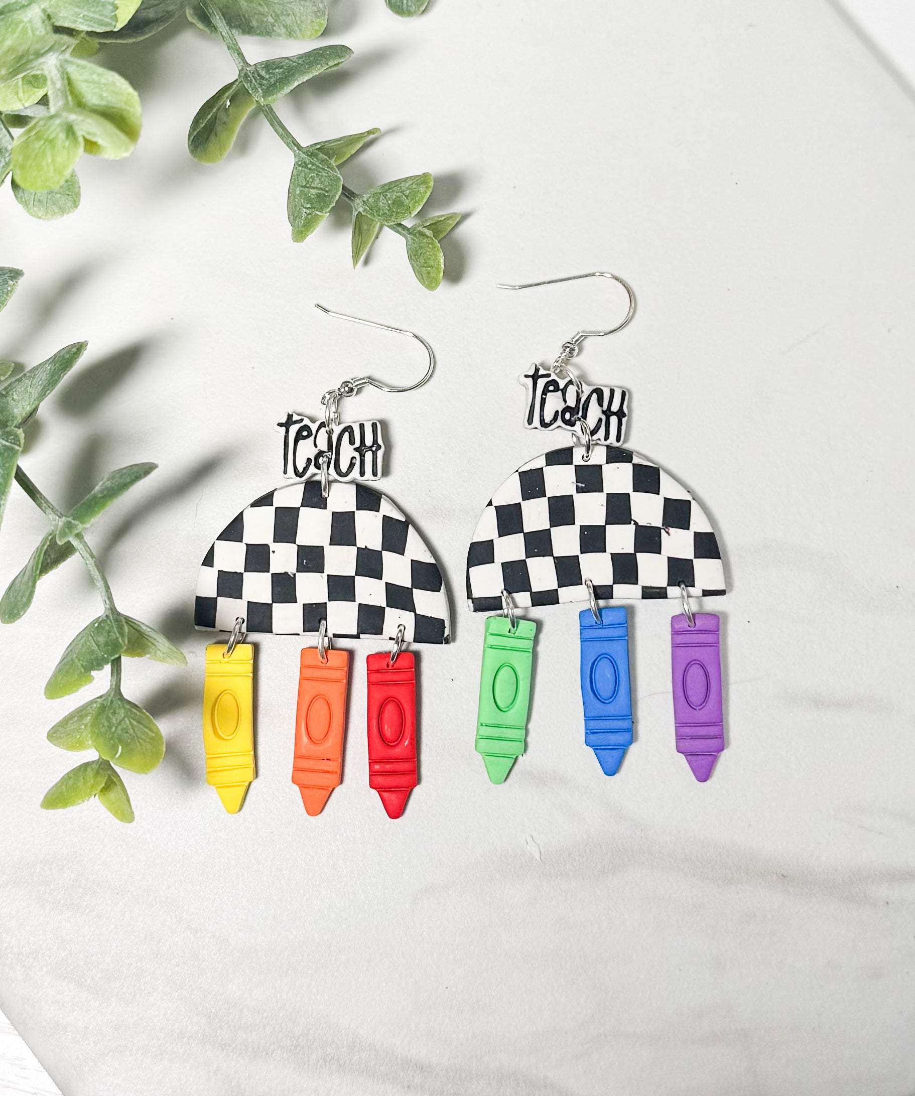 Color Me Teacher Statement Dangles