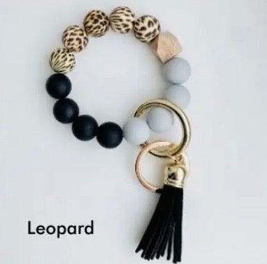 Leopard Wristlet Keychain