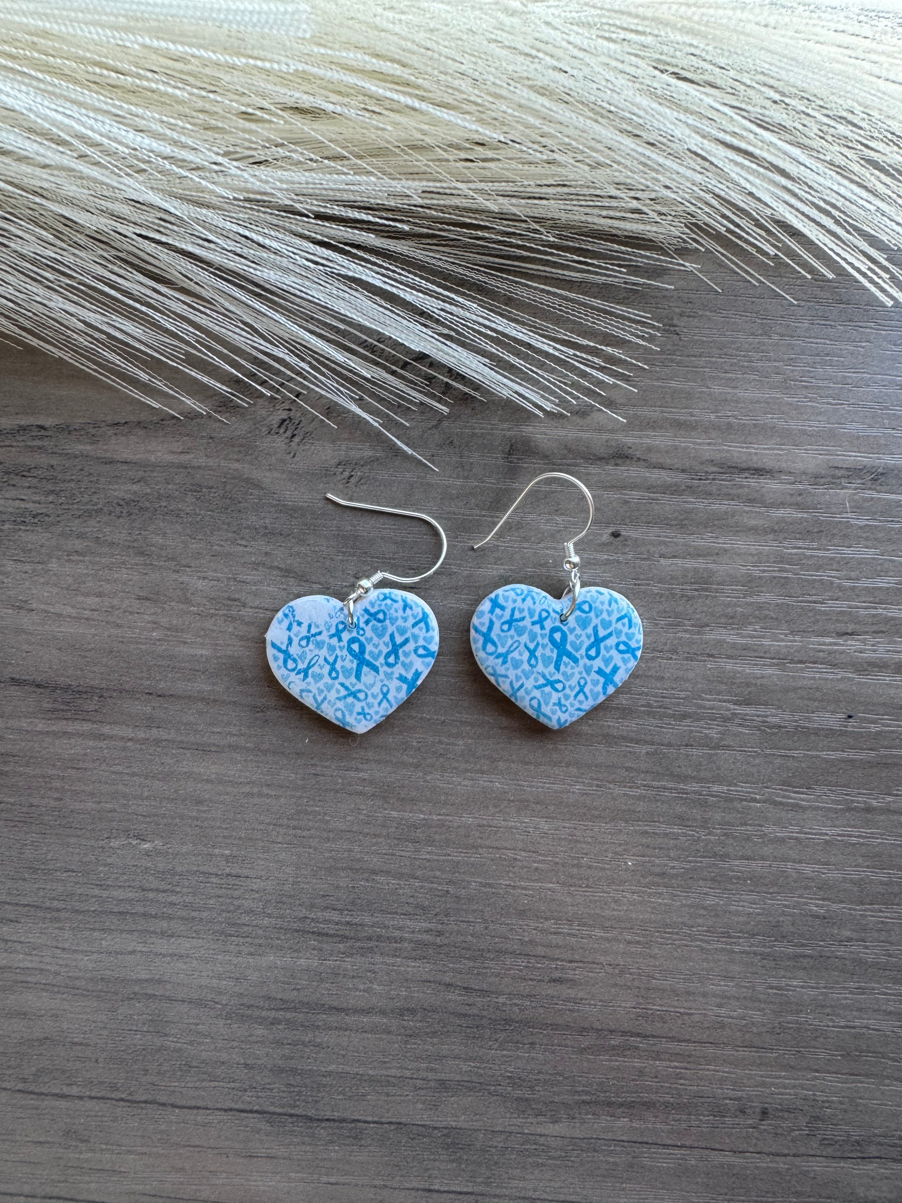 Blue Ribbon Earrings