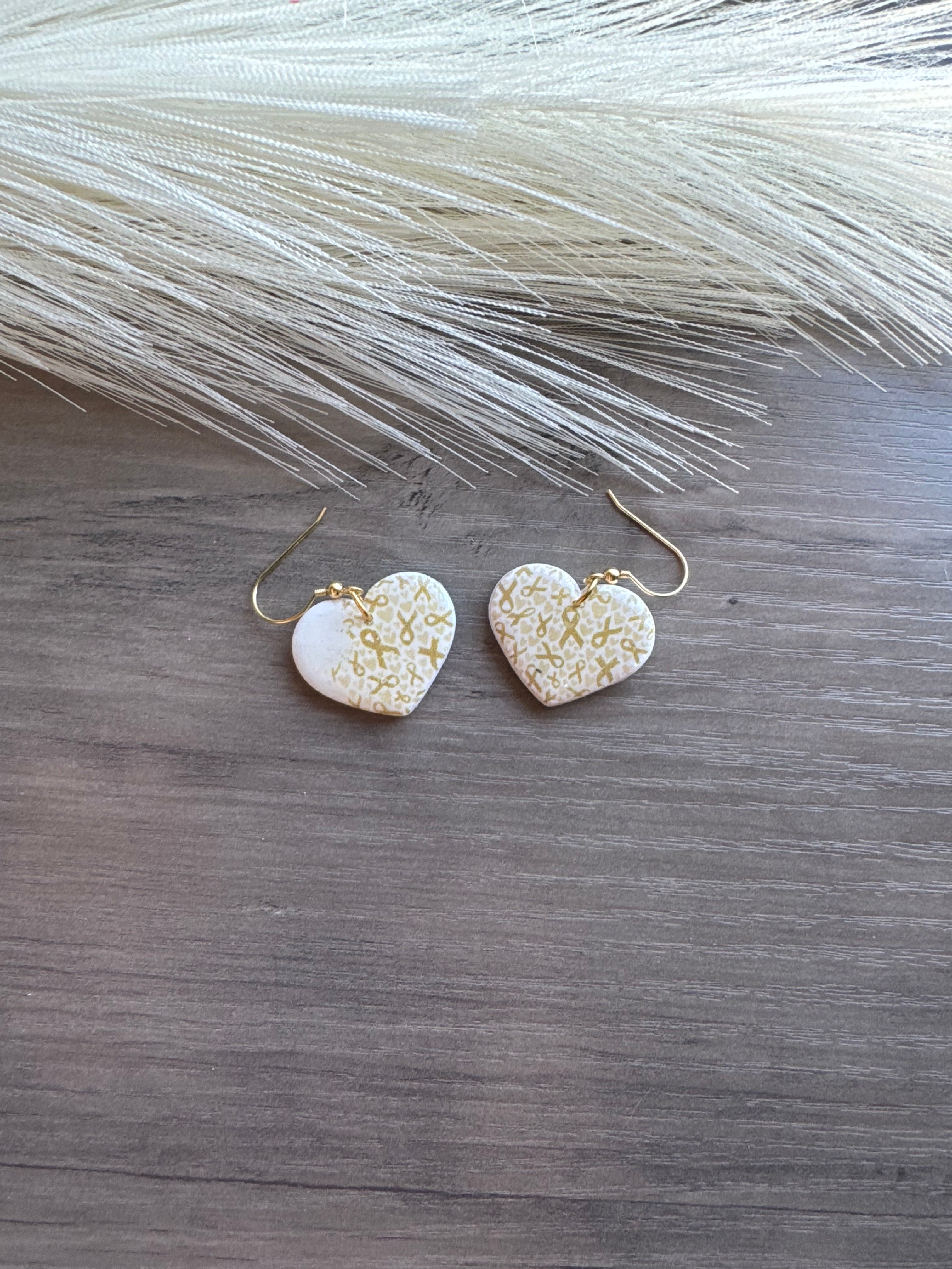 Gold Ribbon Earrings
