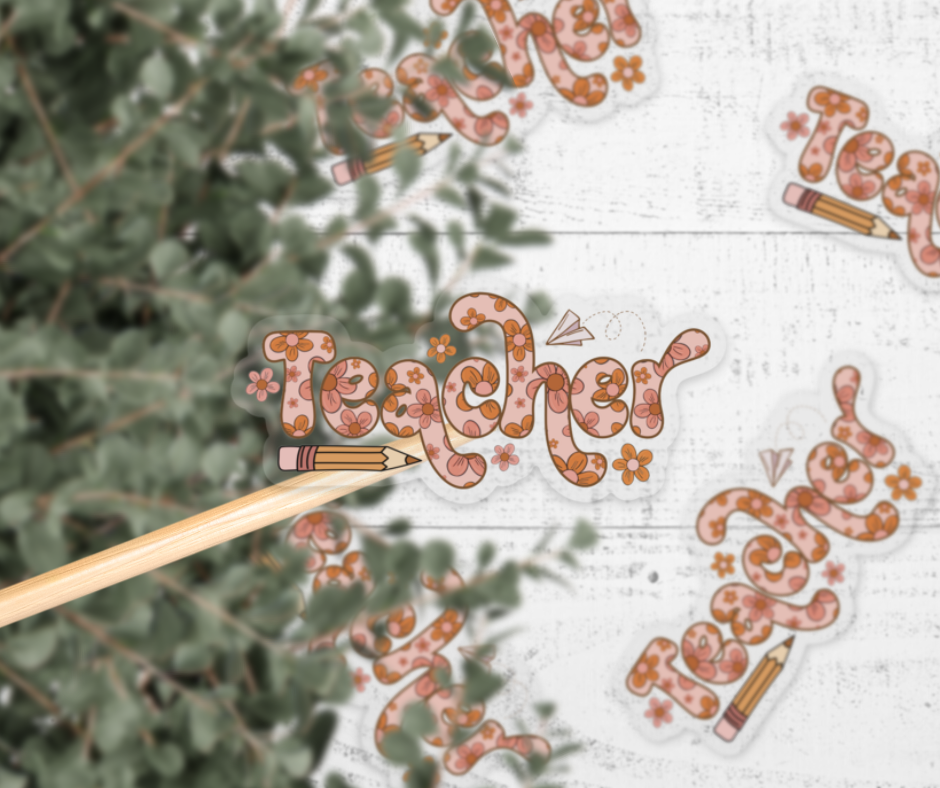 Teacher Clear Vinyl Sticker