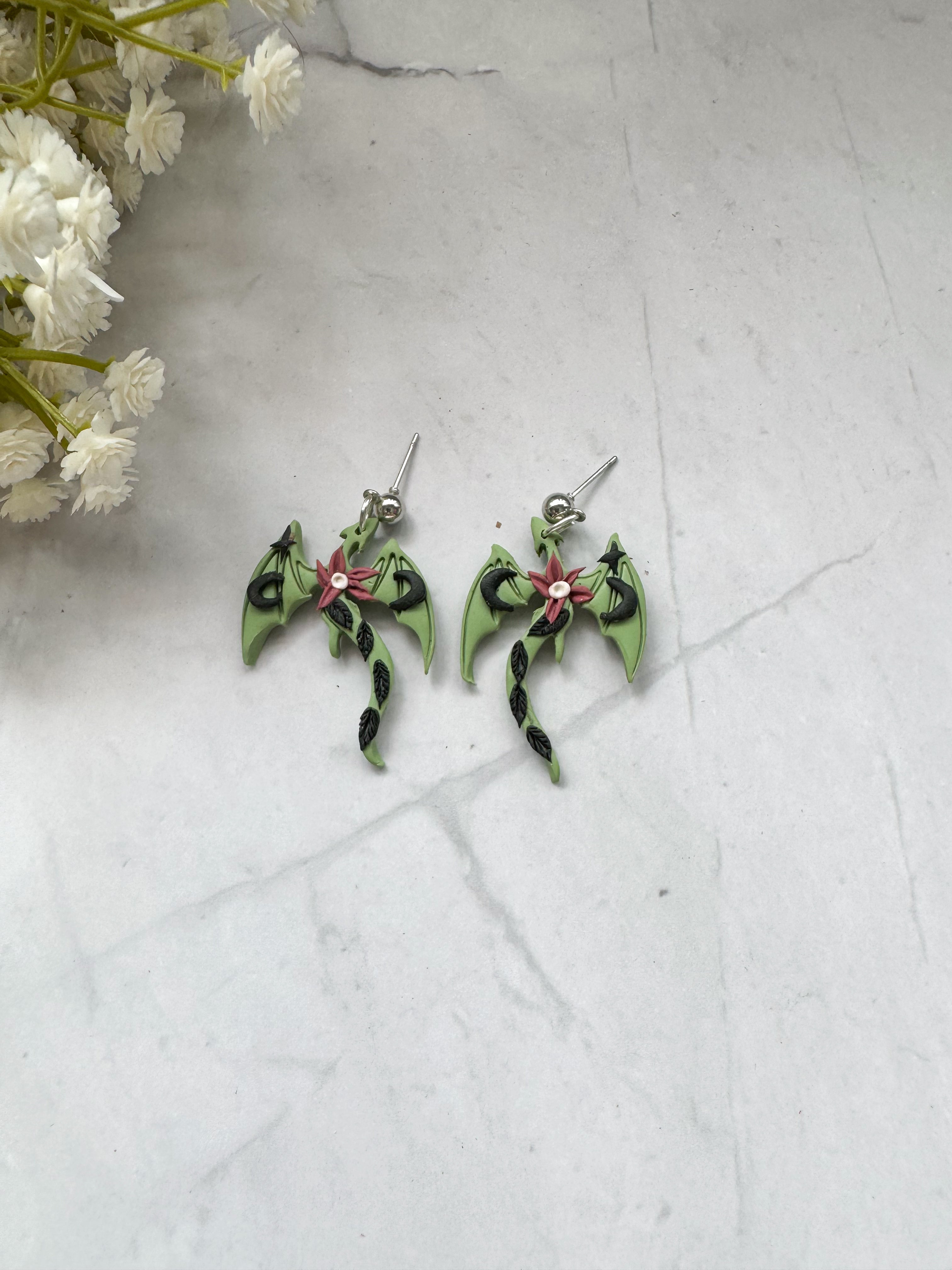 Mystical Dragon Stud Earrings