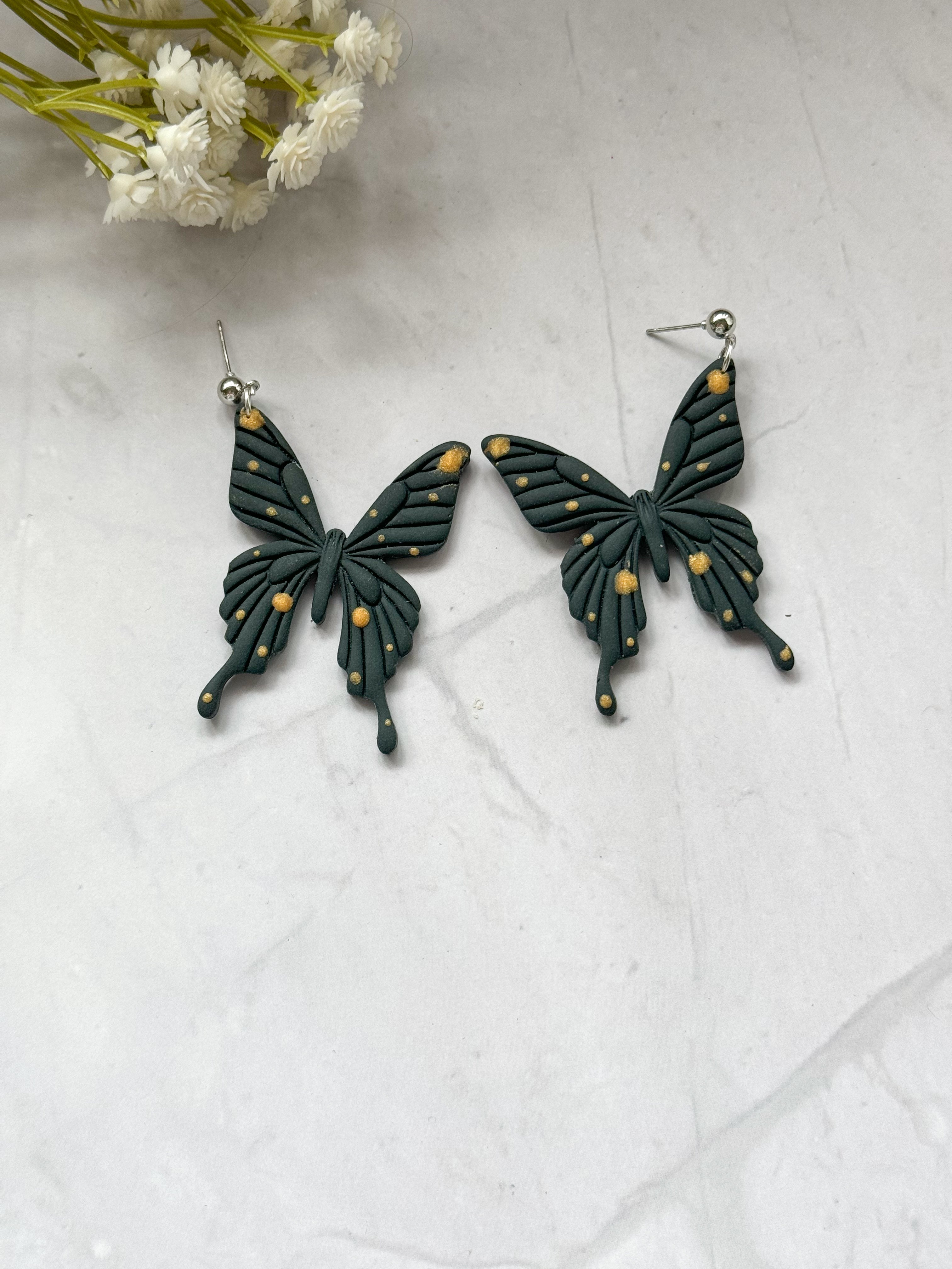 Large Butterfly | Polymer Clay Earrings