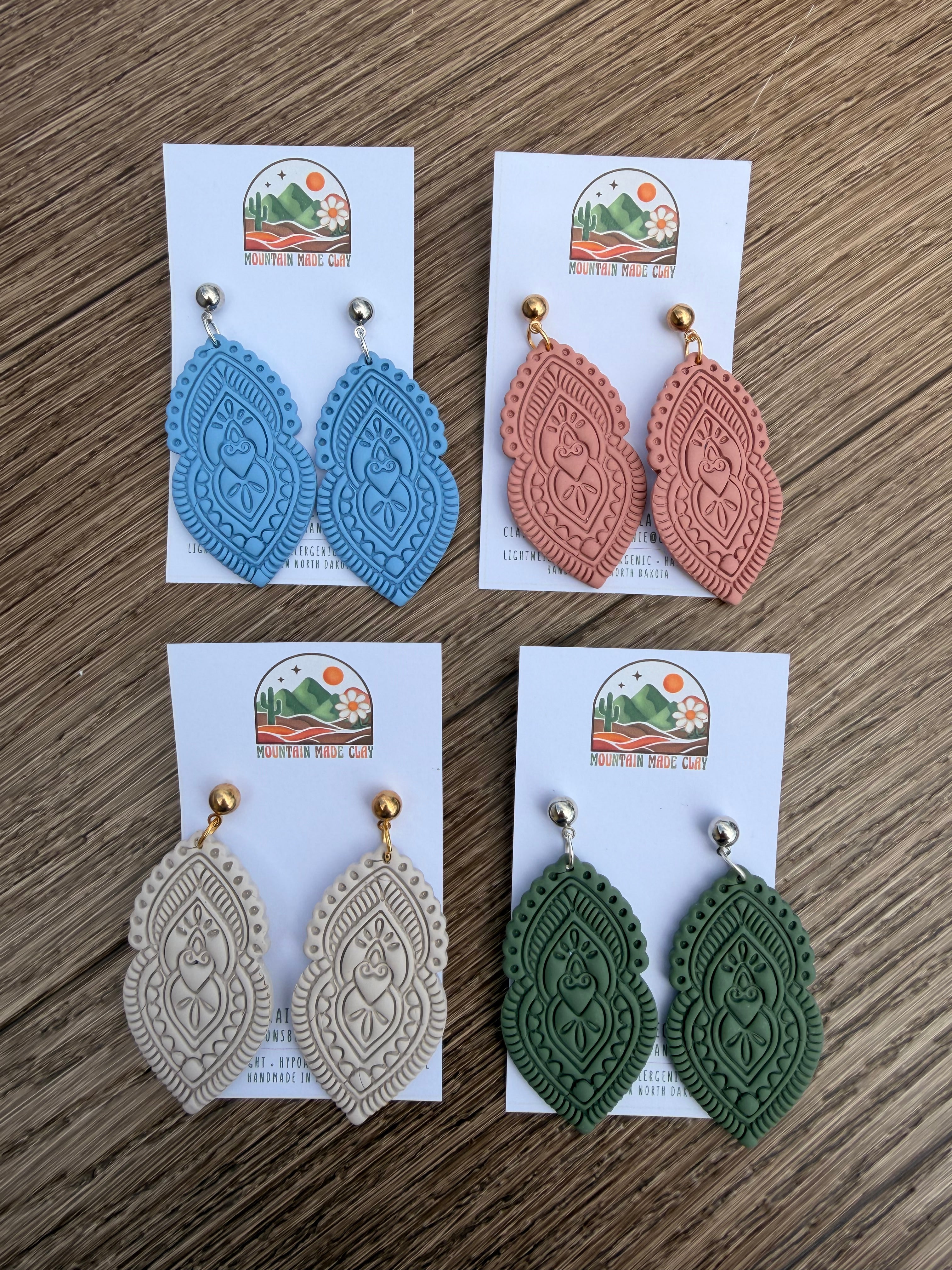 Sacred Heart | Polymer Clay Earrings
