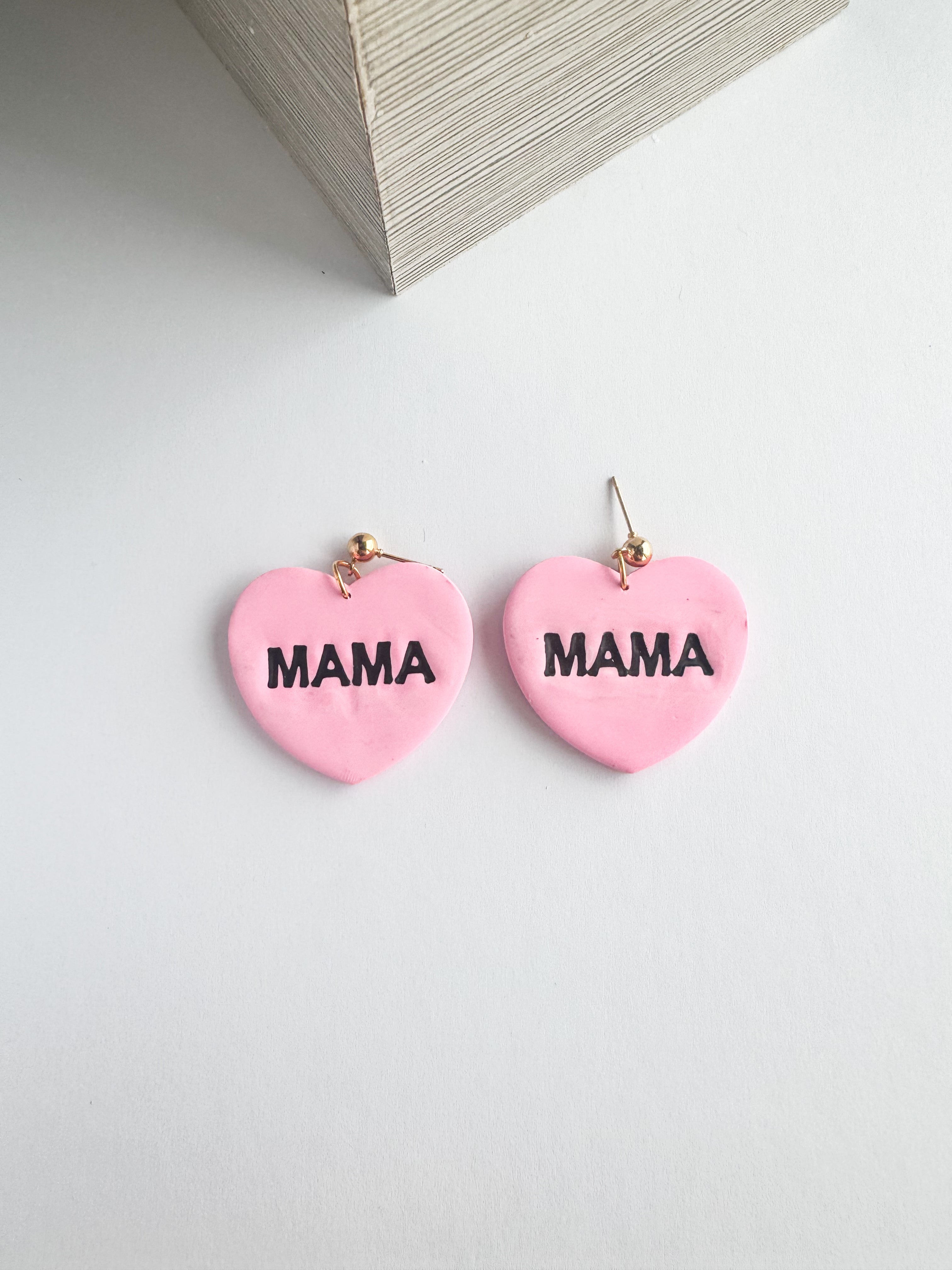 Heartfelt Mama Dangle Earrings