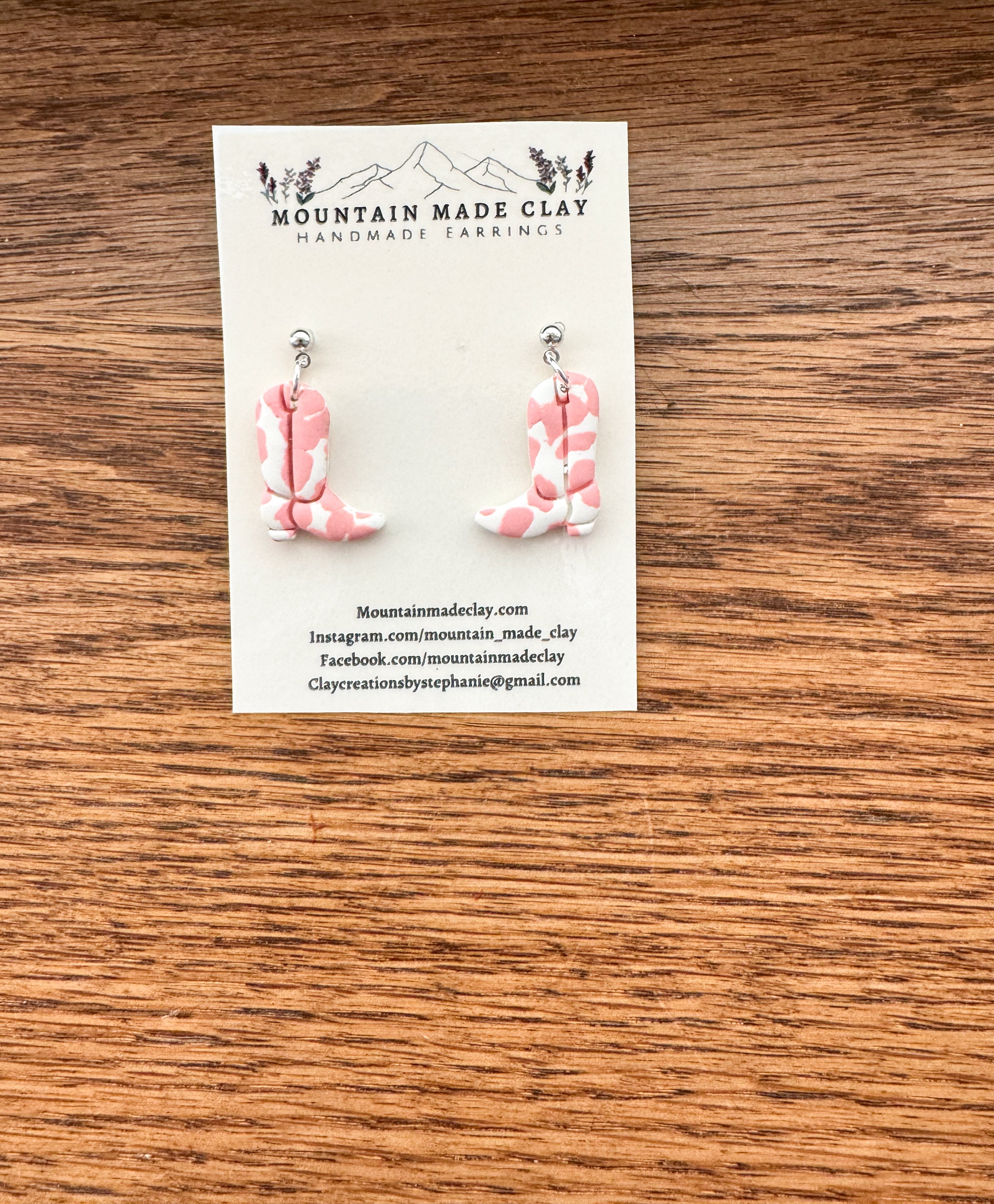 Cowboy/Cowgirl Boots Clay Earrings