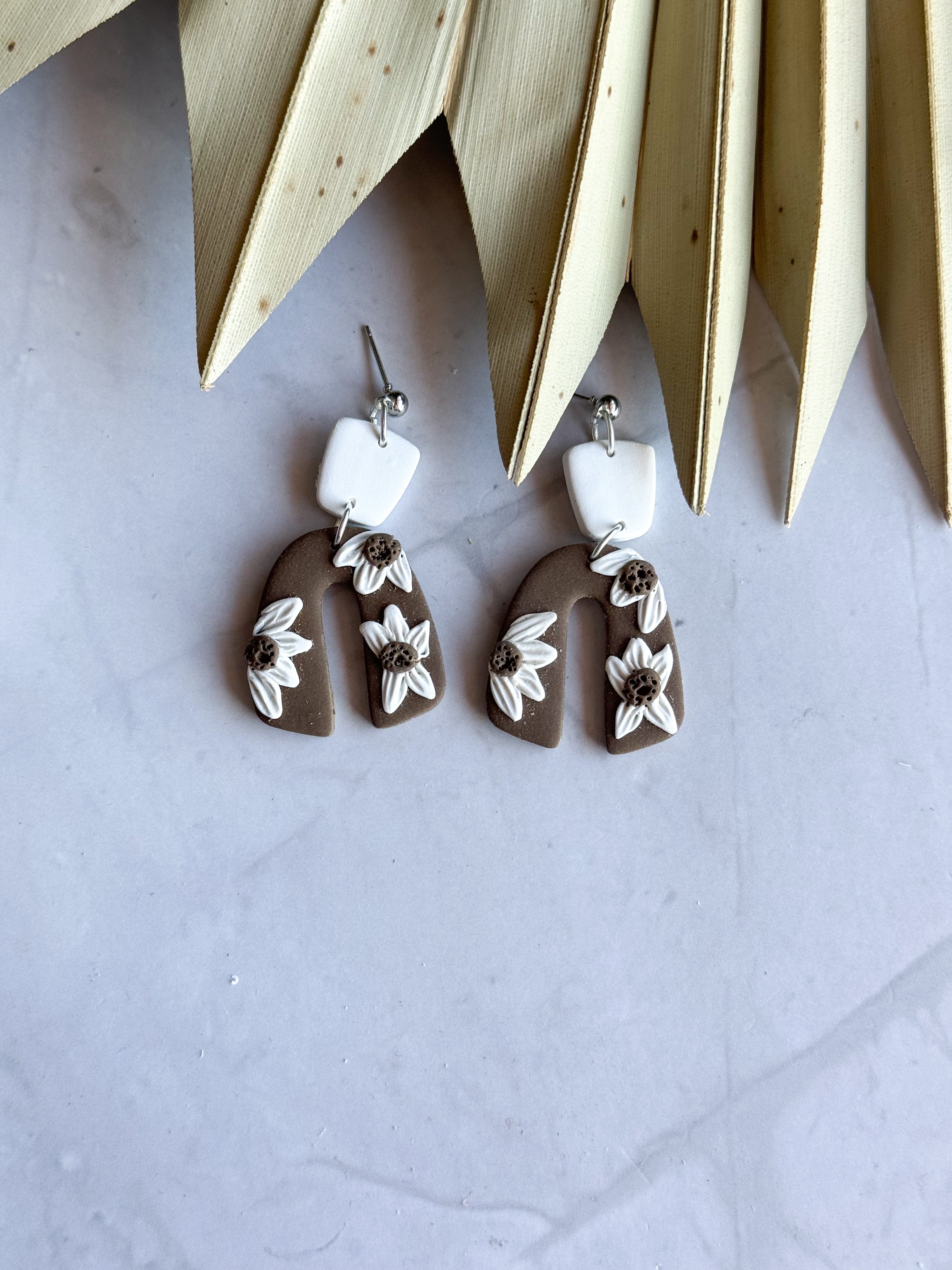 Boho Arch Clay Earrings