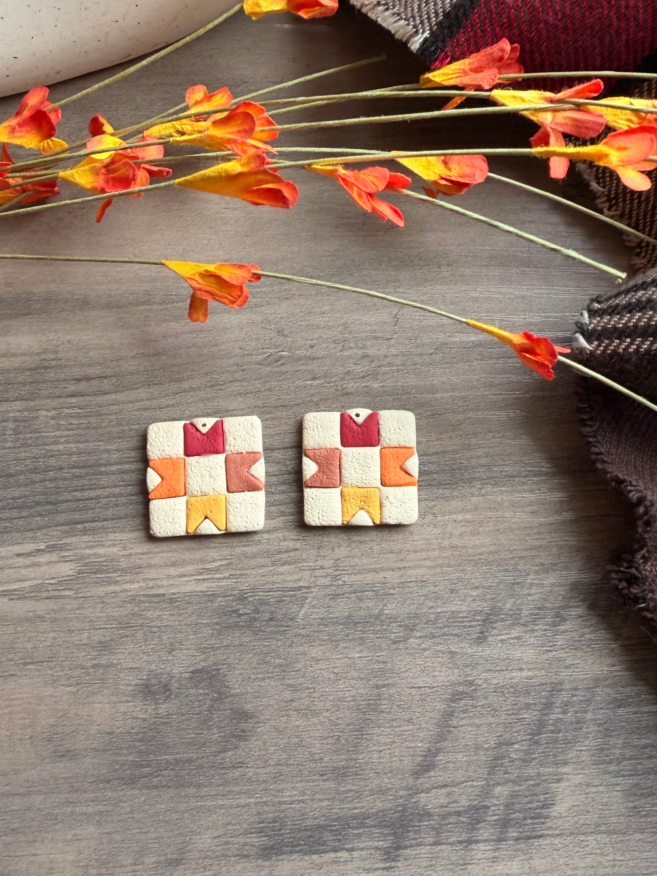 Harvest Quilt Earrings