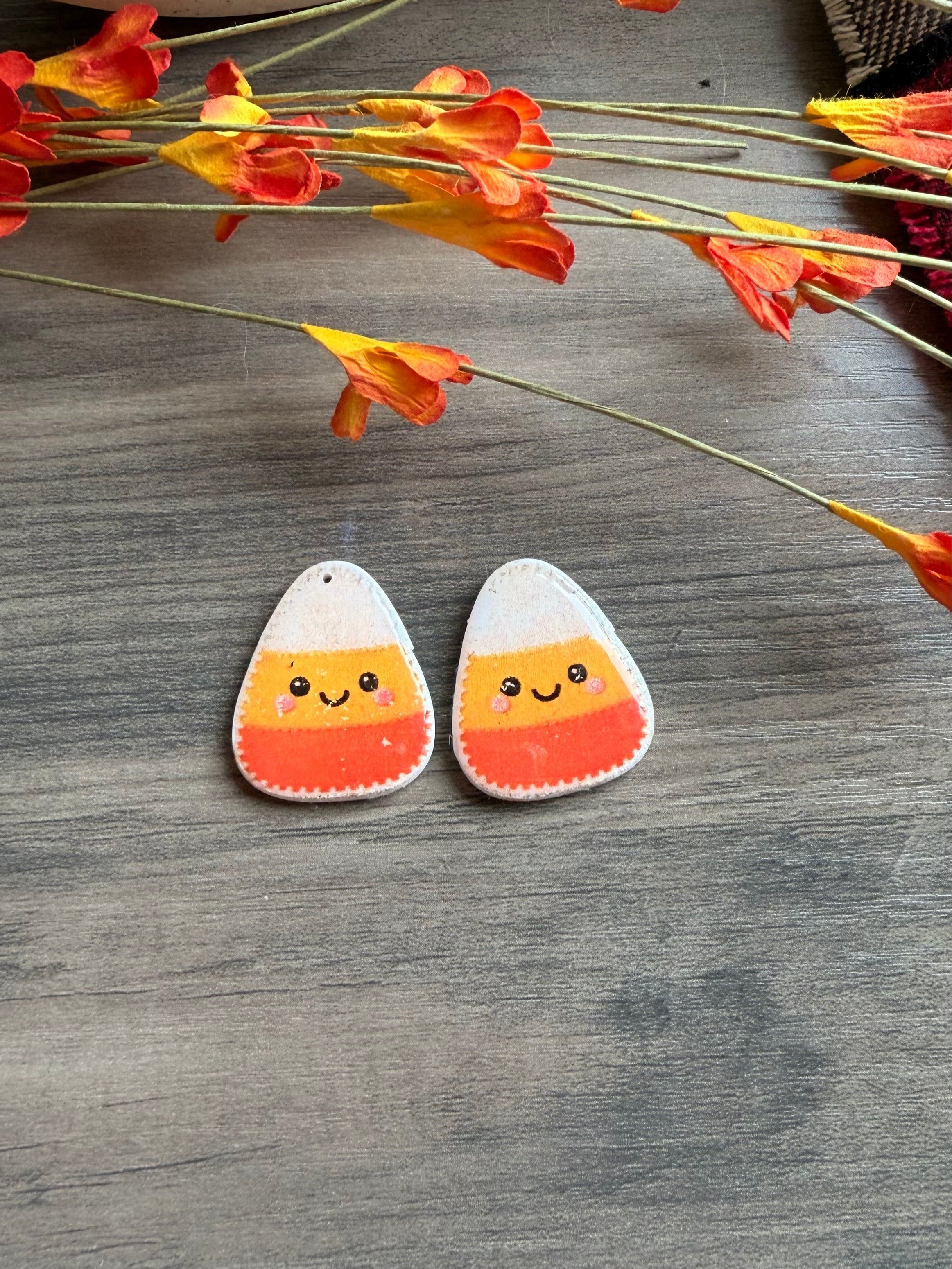 Candy Corn Cuties  Earrings or magnet