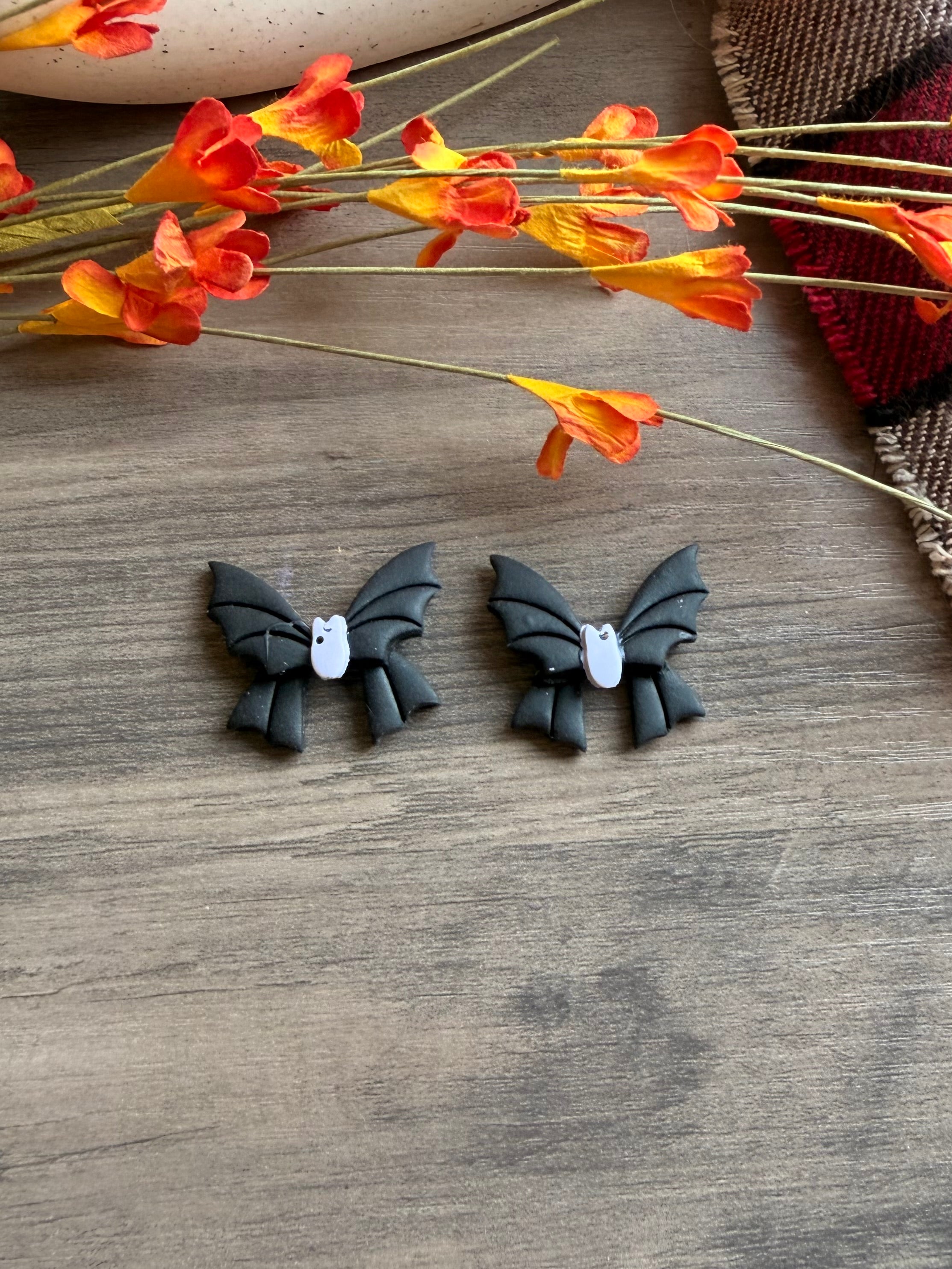 Bat Bow Earrings