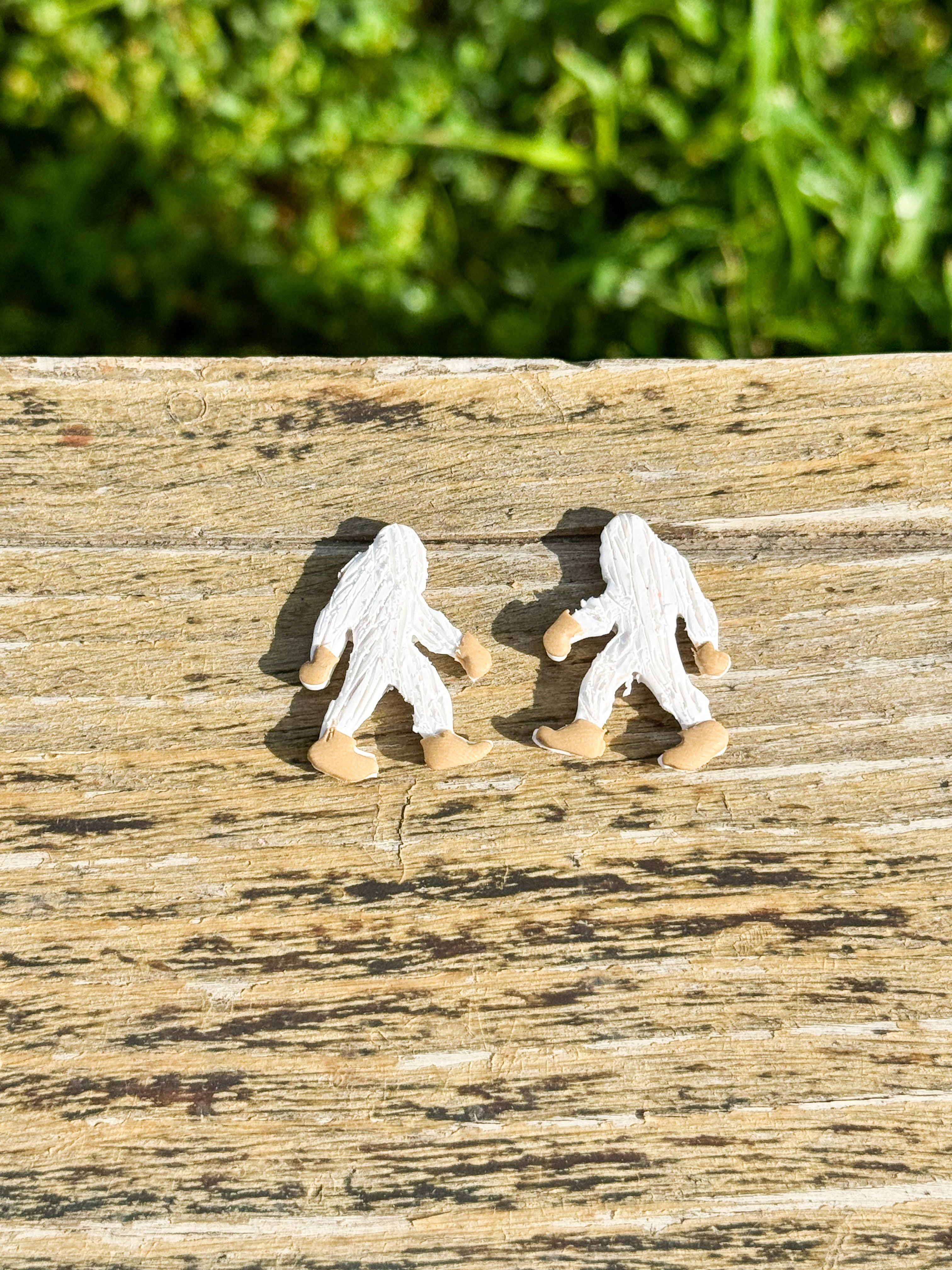 Cryptid (Yeti or Bigfoot) Clay Stud Earrings
