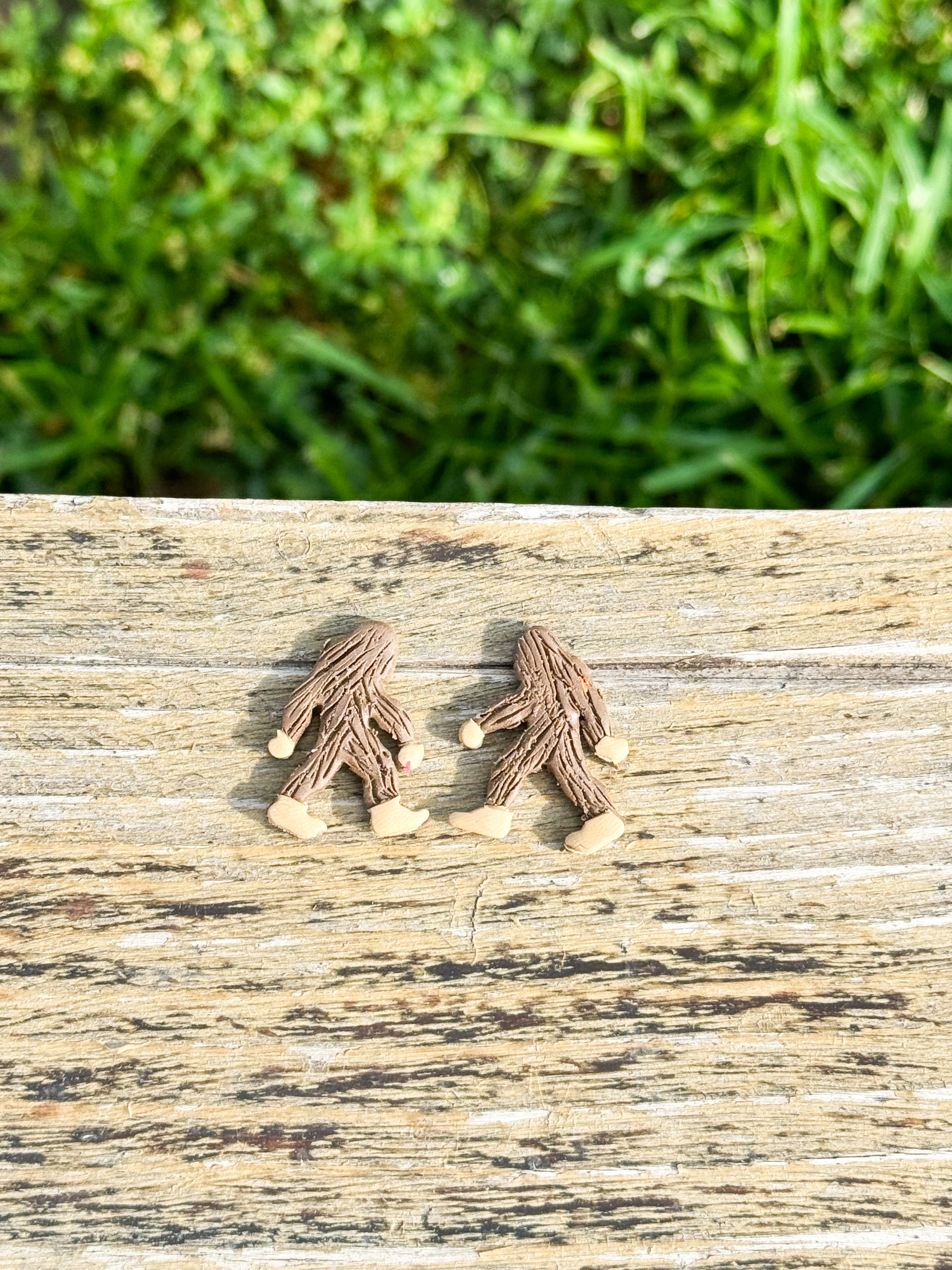 Cryptid (Yeti or Bigfoot) Clay Stud Earrings