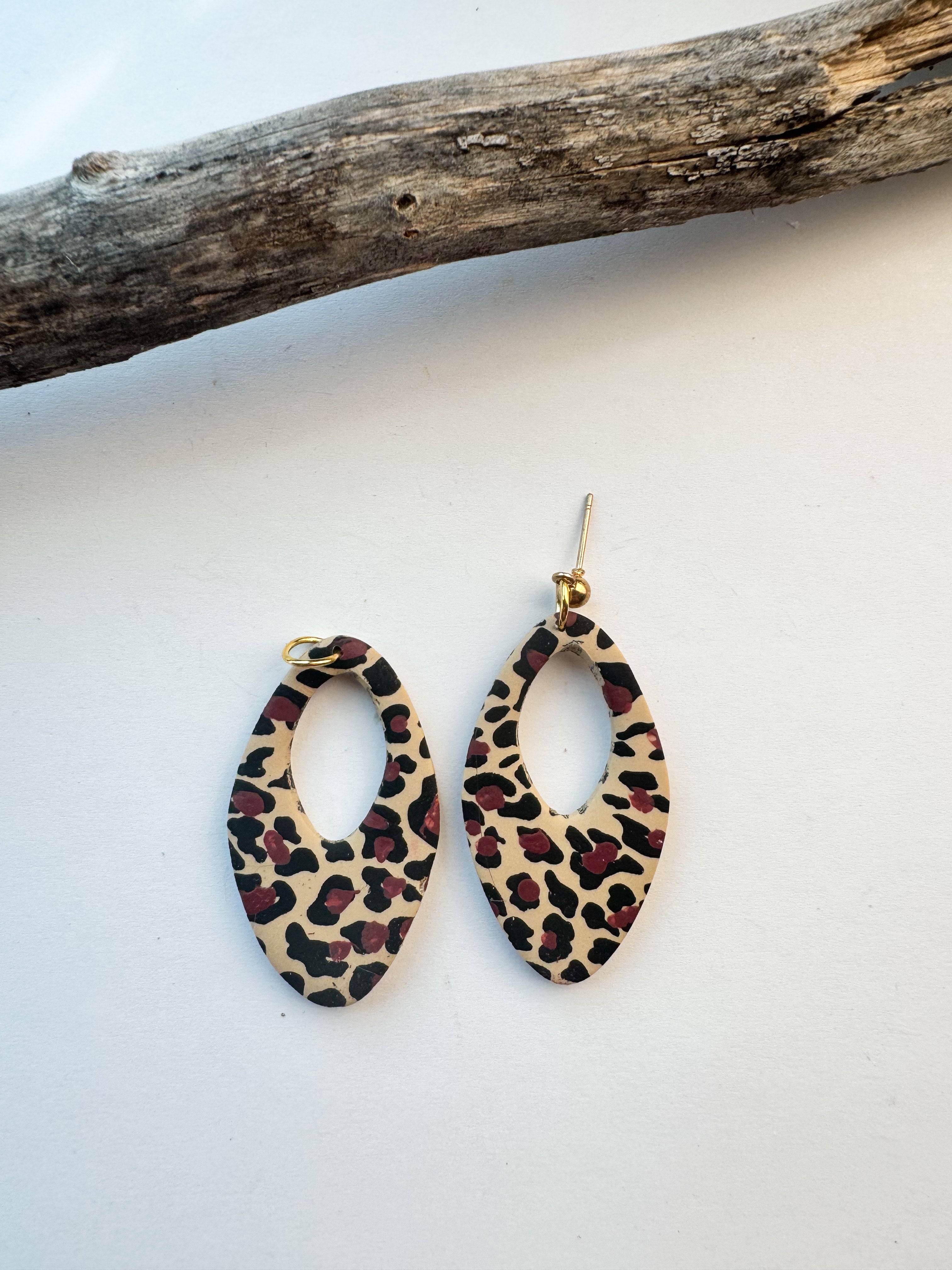 Wild Whisper Leopard Hoop Earrings