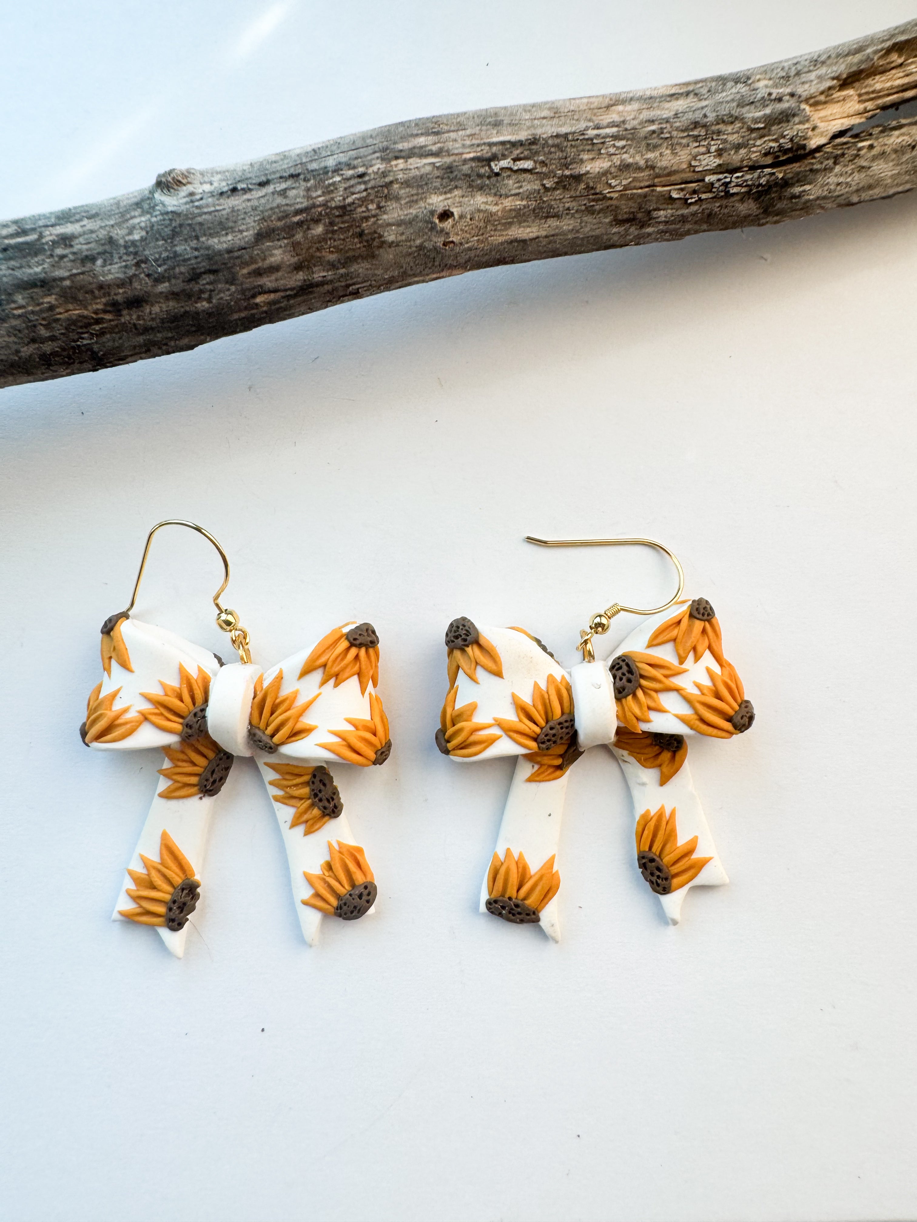 Sunflower Ribbon Earrings