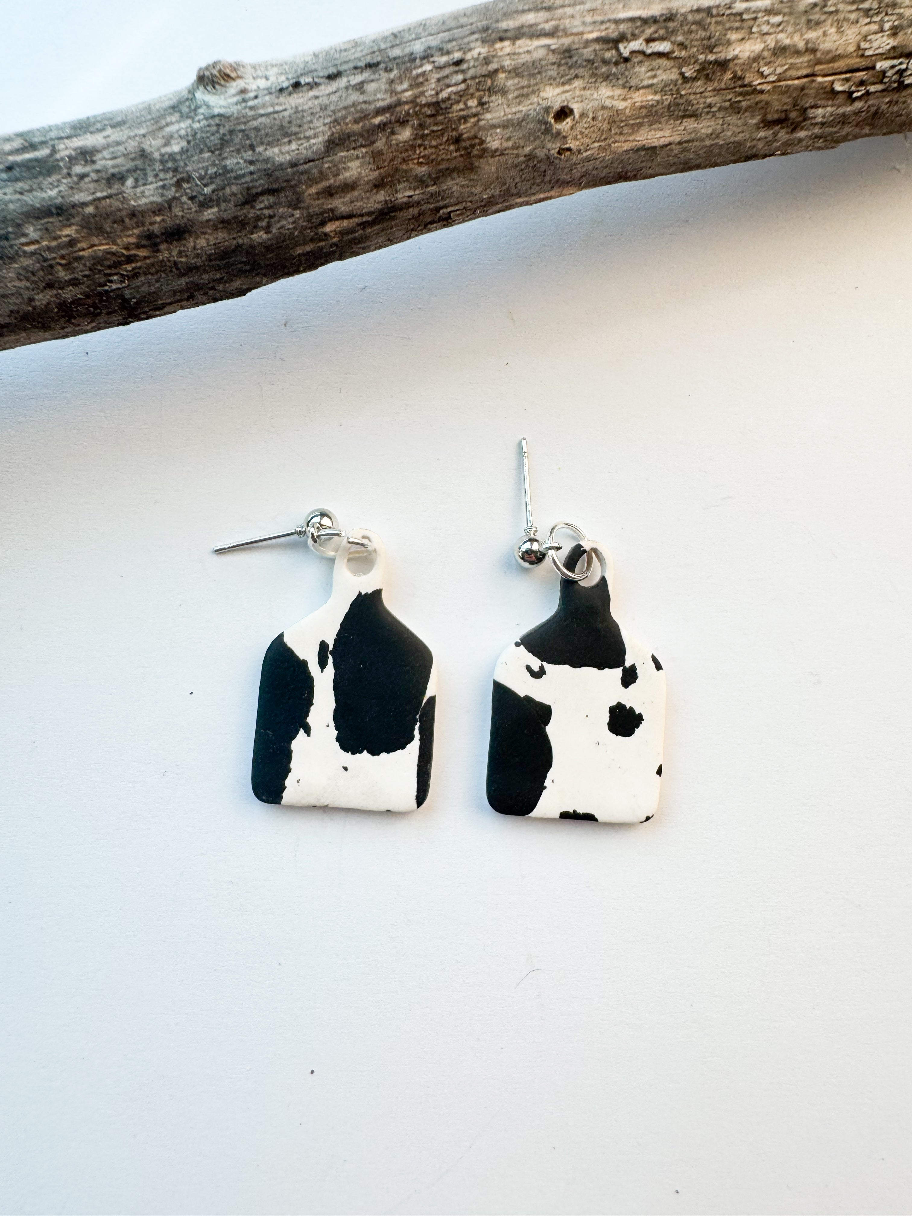 Cow Tag Earrings