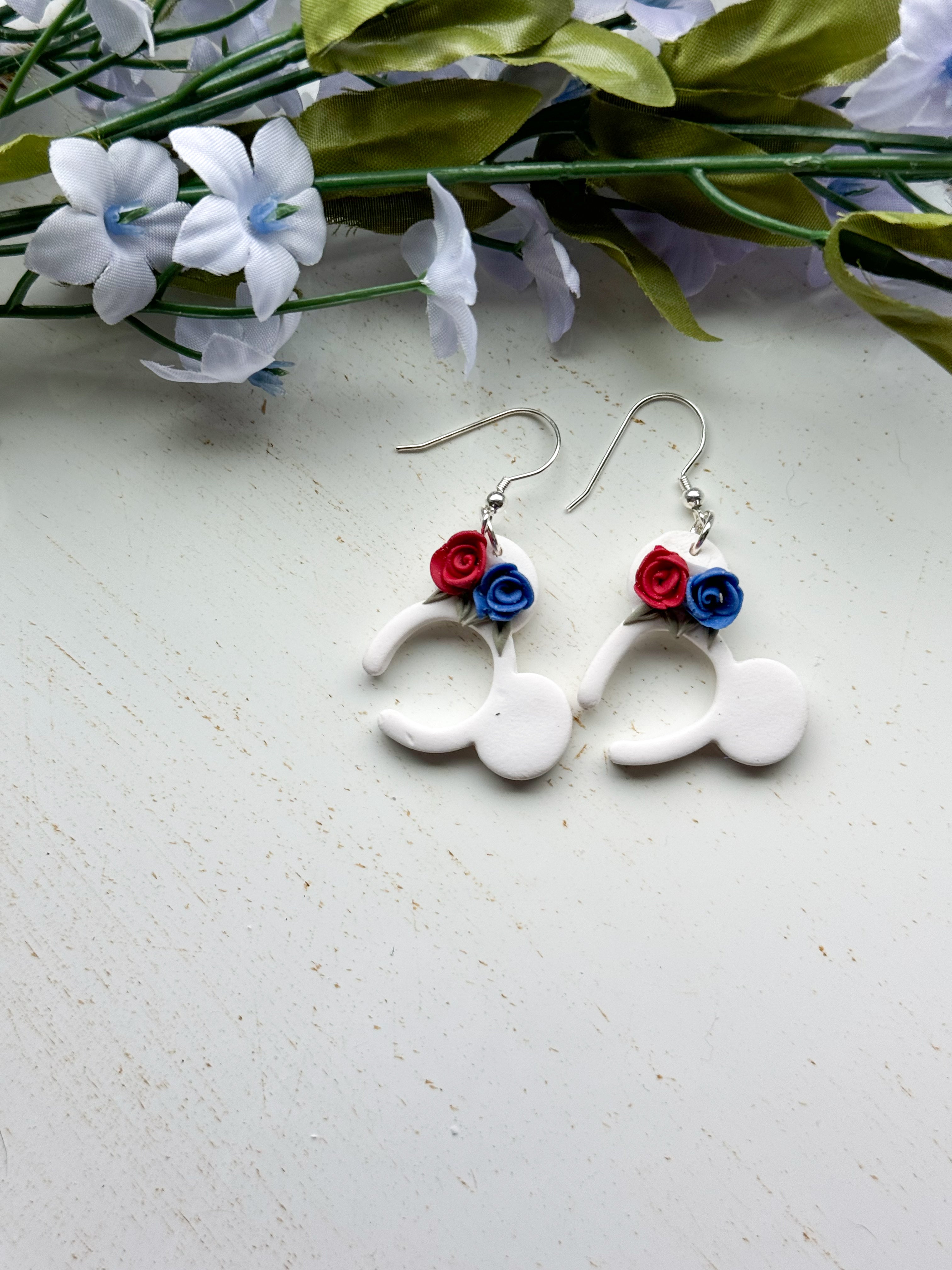 Mouse Ear Clay Earrings